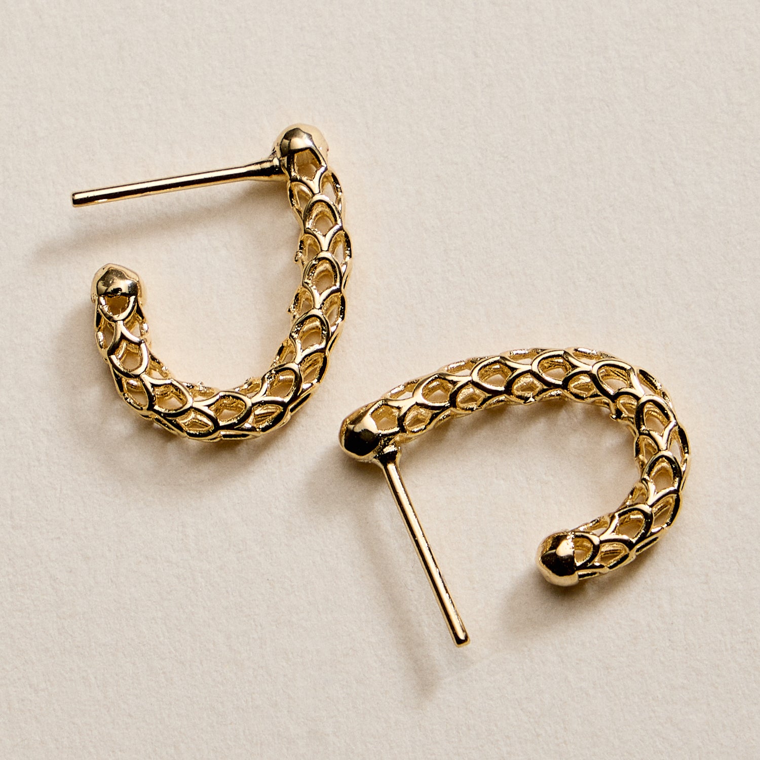 Gold Filled Textured Mini Hoop Earrings