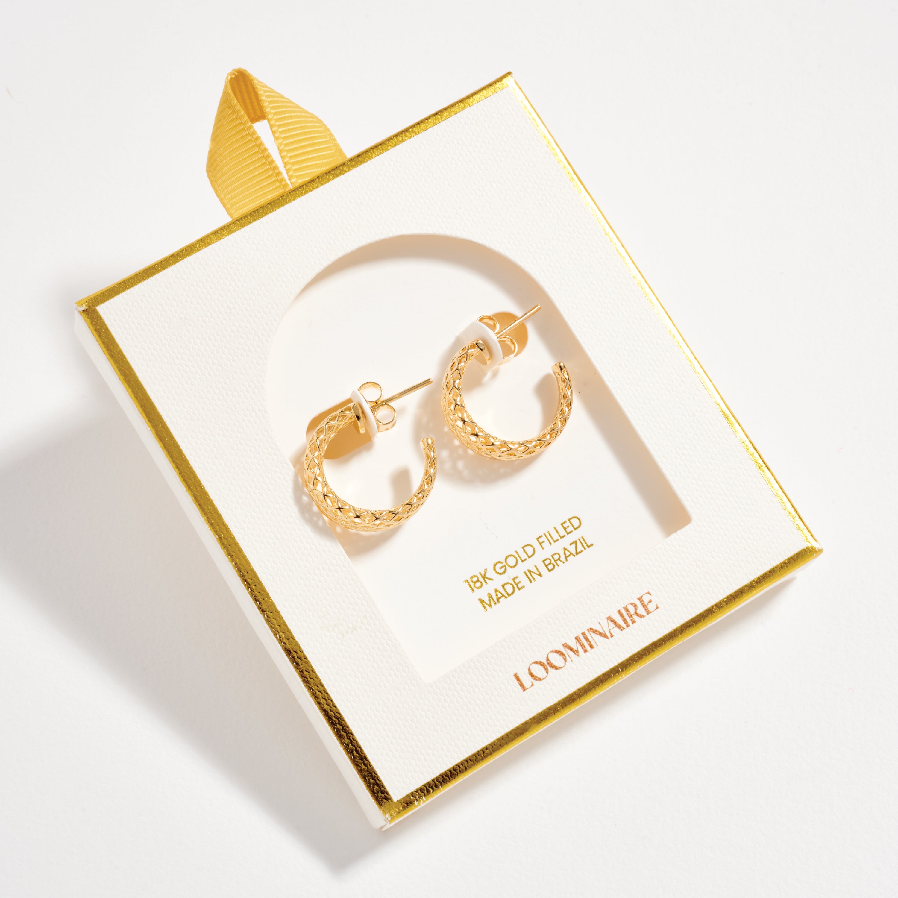 Gold Filled Woven Lattice Earrings