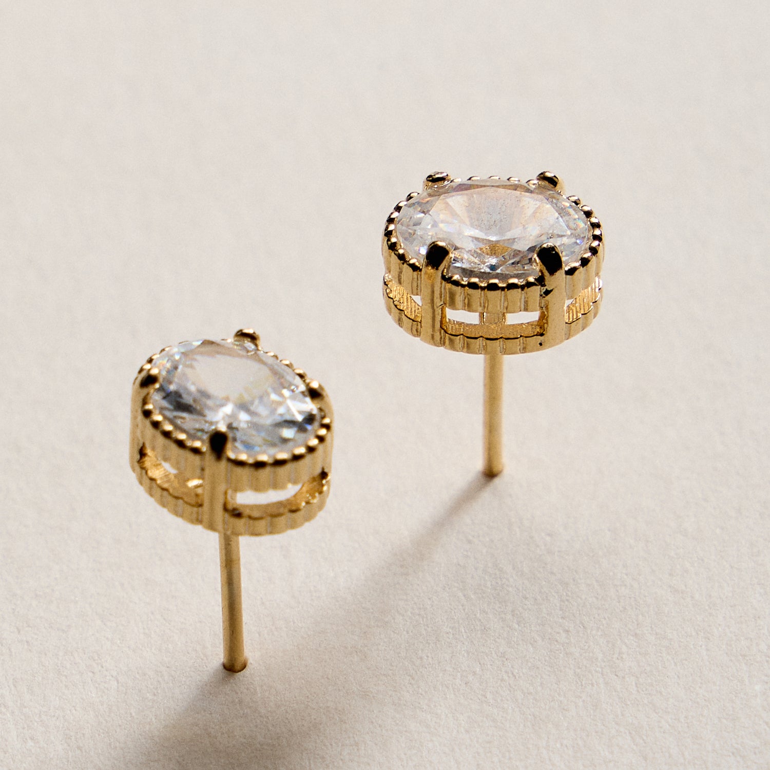 gold filled CZ studs