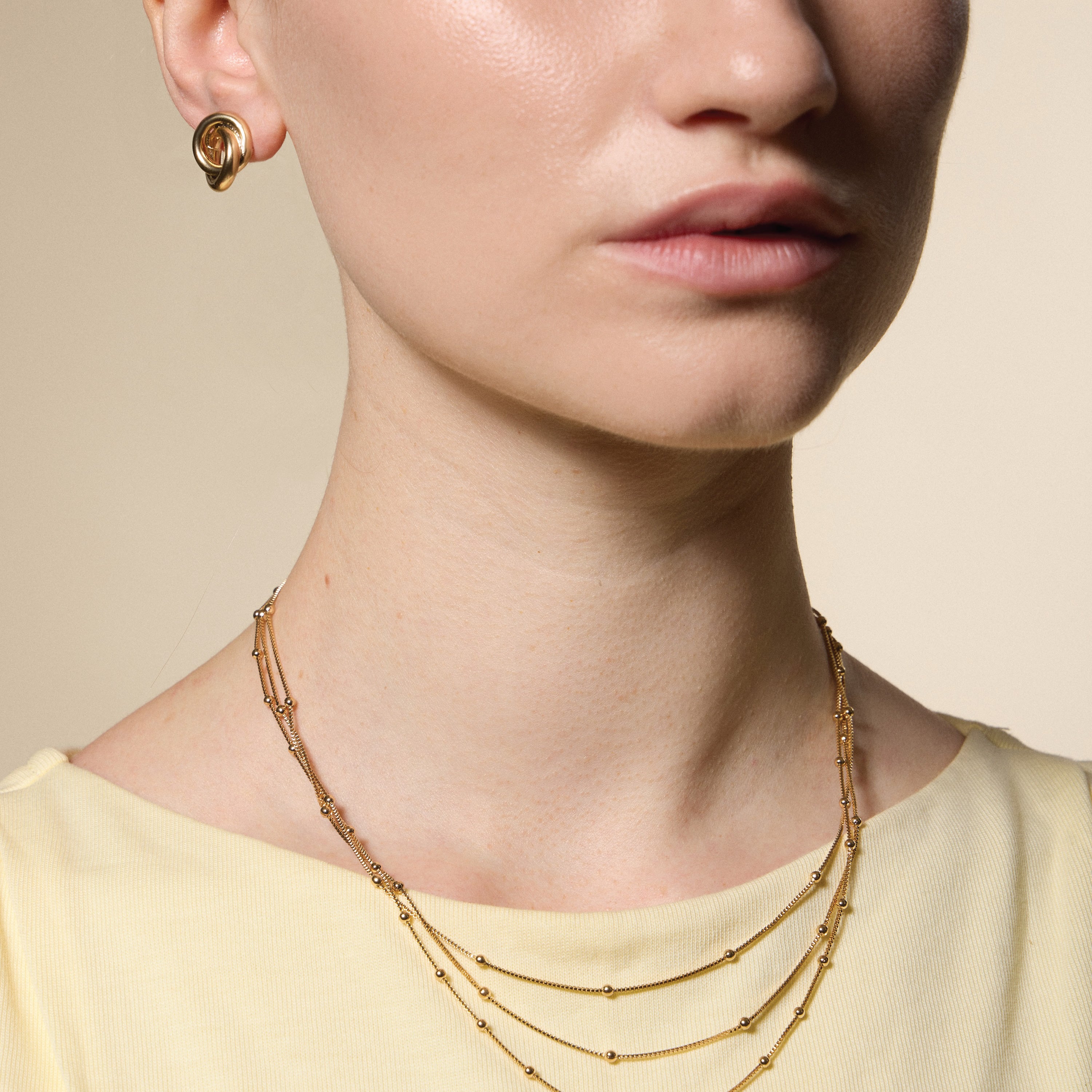 Gold Filled Knot Stud Earrings