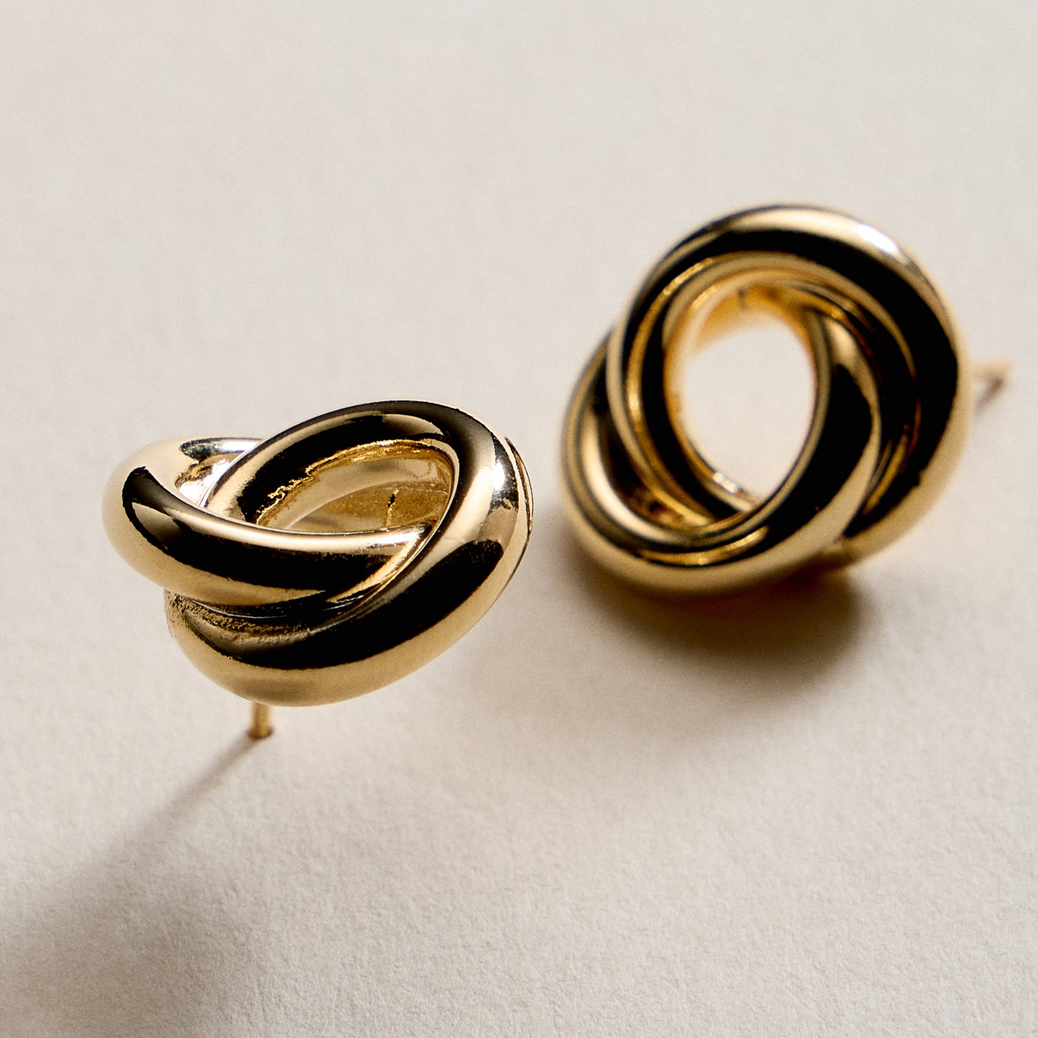 Gold Filled Knot Stud Earrings