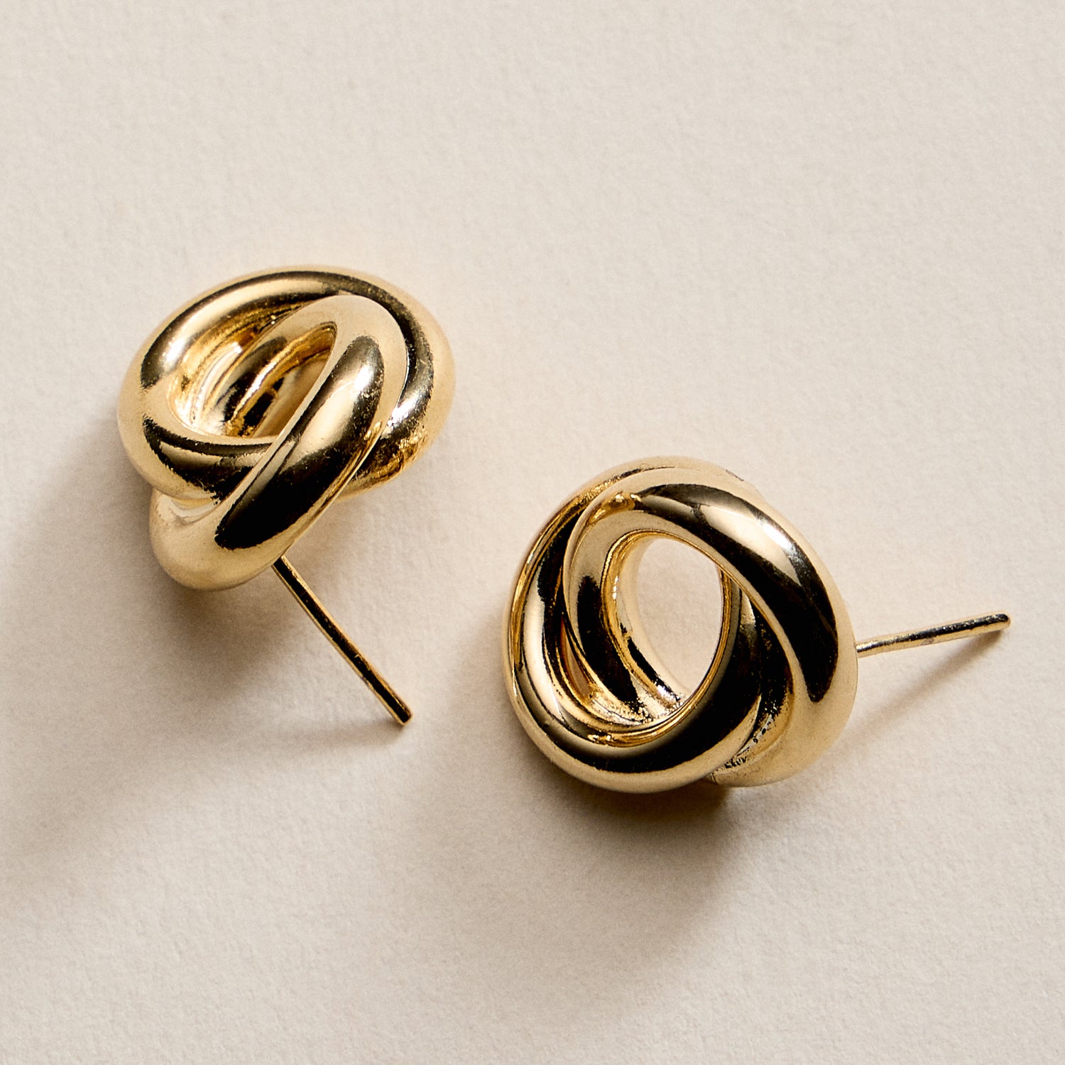 Gold Filled Knot Stud Earrings