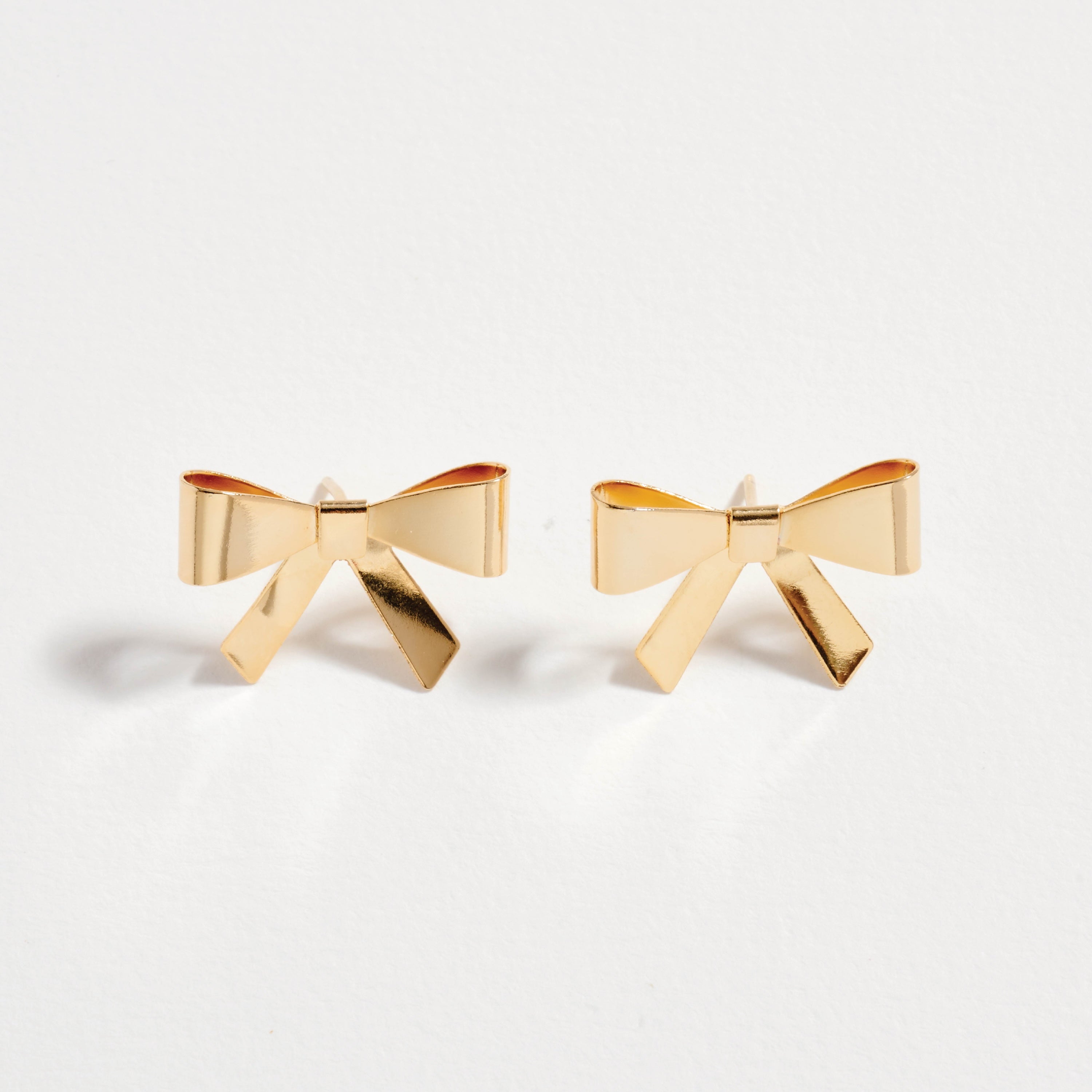 18K Gold Filled Bow Stud Earrings