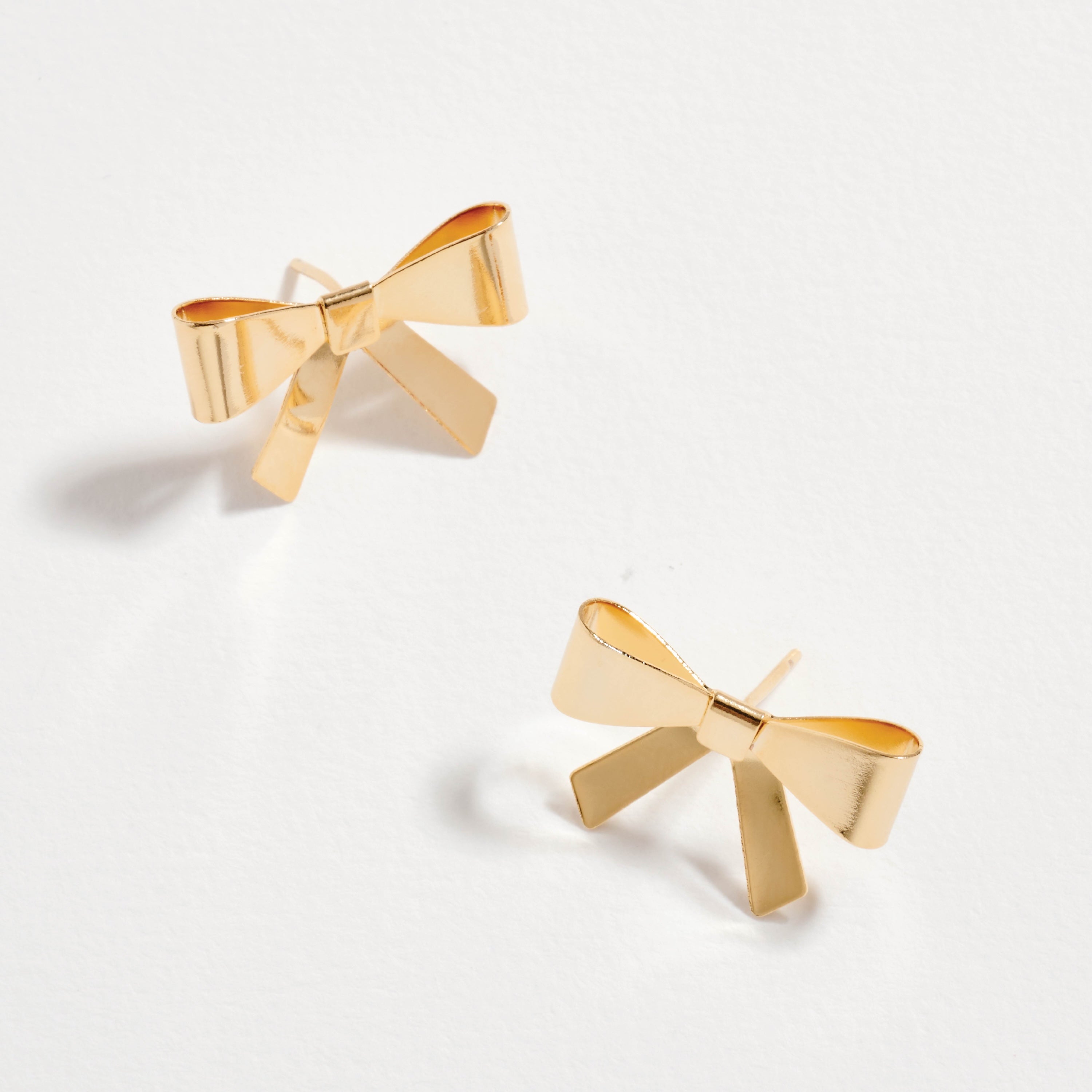18K Gold Filled Bow Stud Earrings