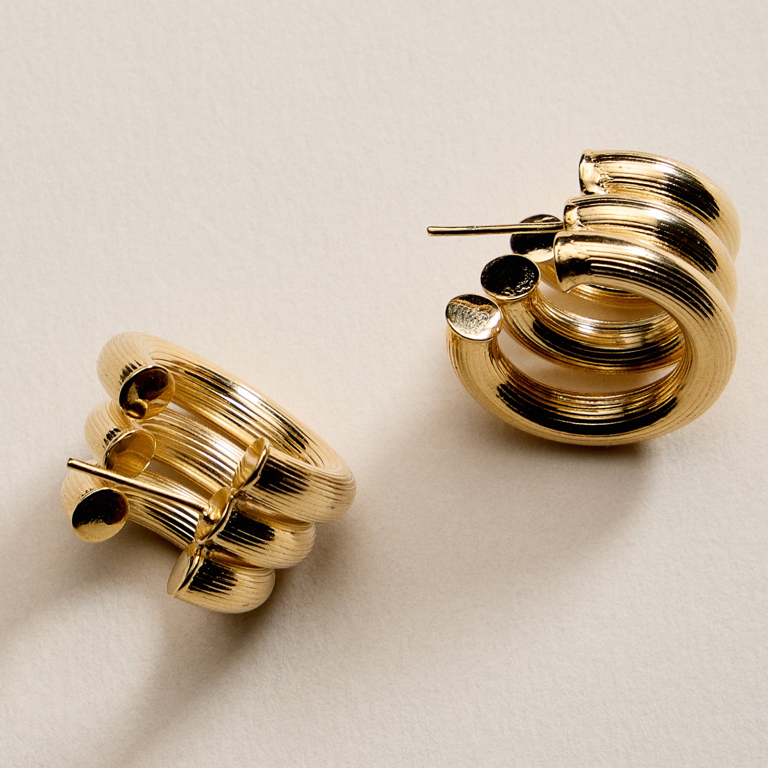 Gold Filled Triple Hoop Earrings