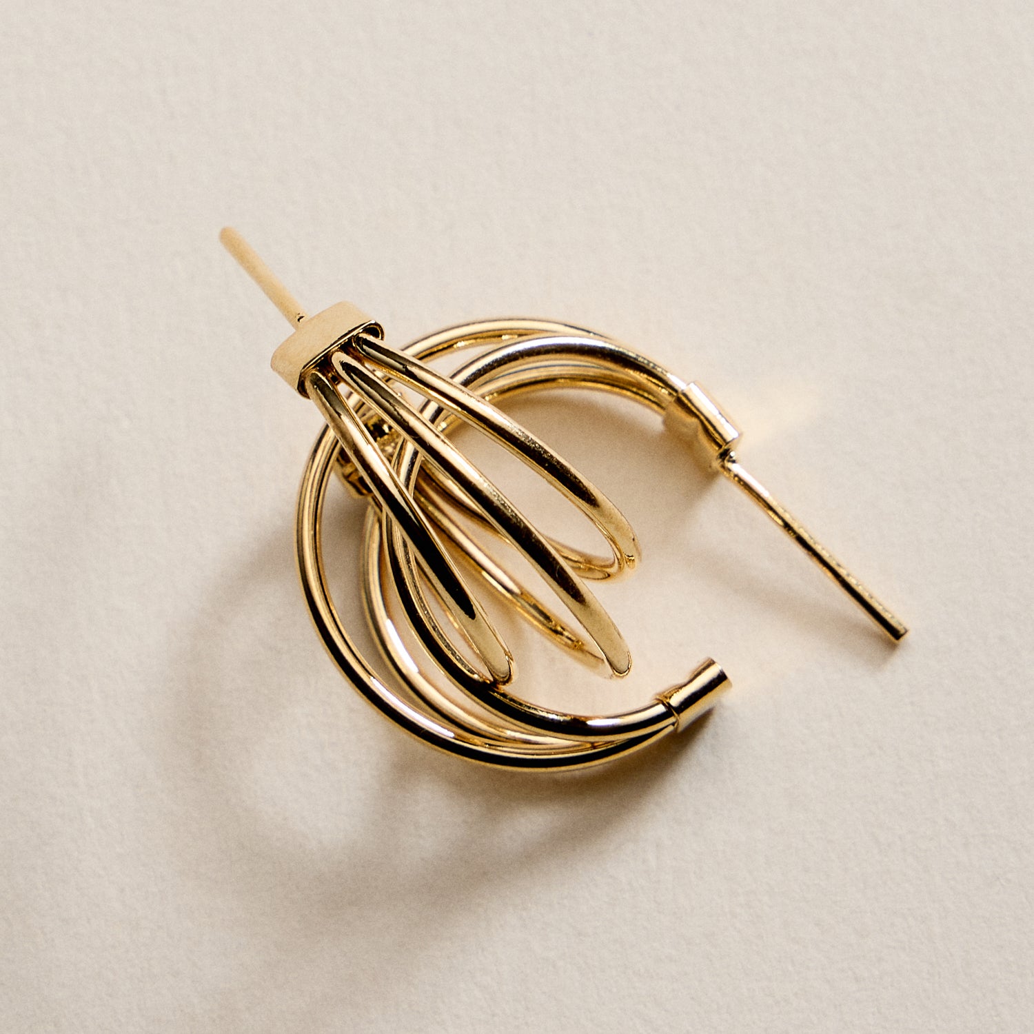 Gold Filled Triple Hoop Earrings – Modern Layered Small Hoops