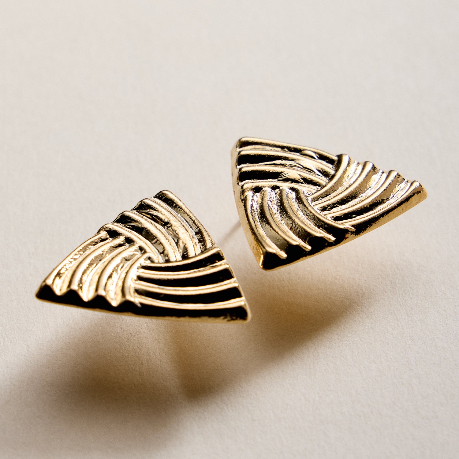 Gold Filled Triangle Stud Earrings