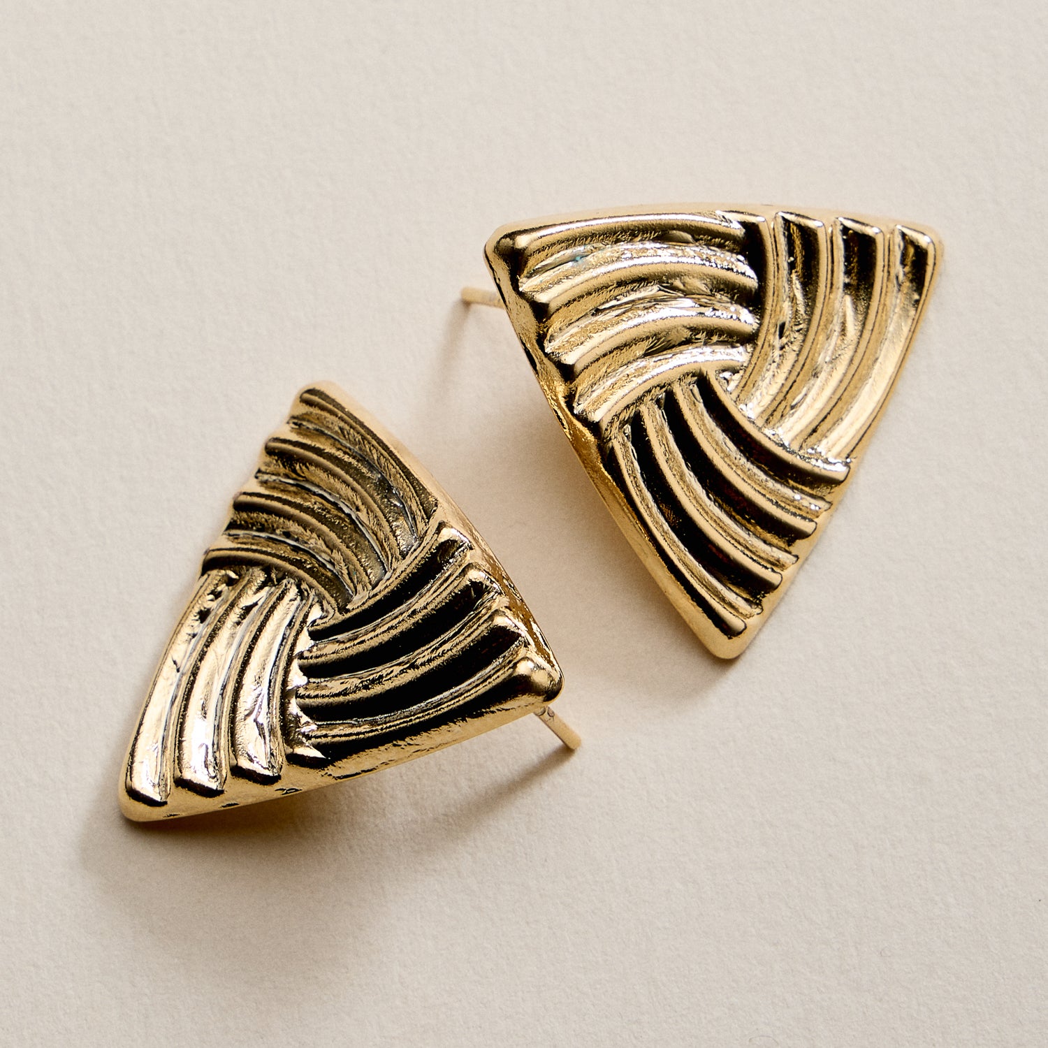 Gold Filled Triangle Stud Earrings