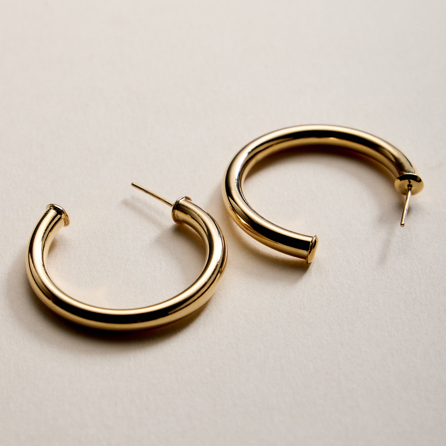 Gold Filled Bold Hoop Earrings