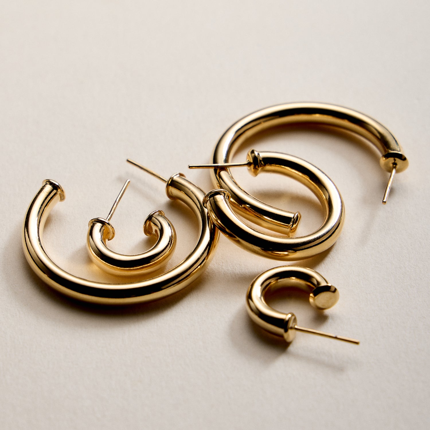 Gold Filled Bold Hoop Earrings