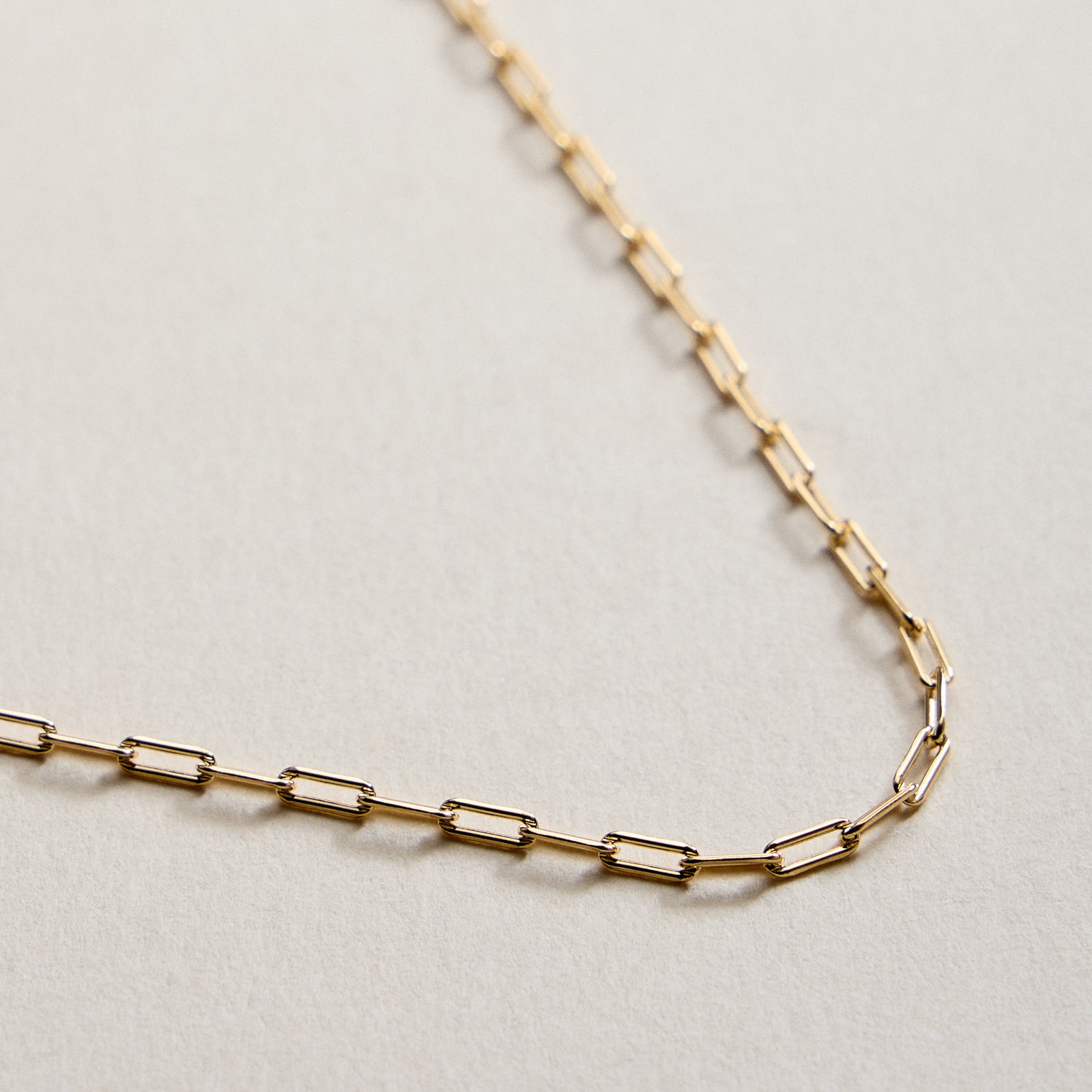 Gold Filled Paperclip Link Chain Necklace