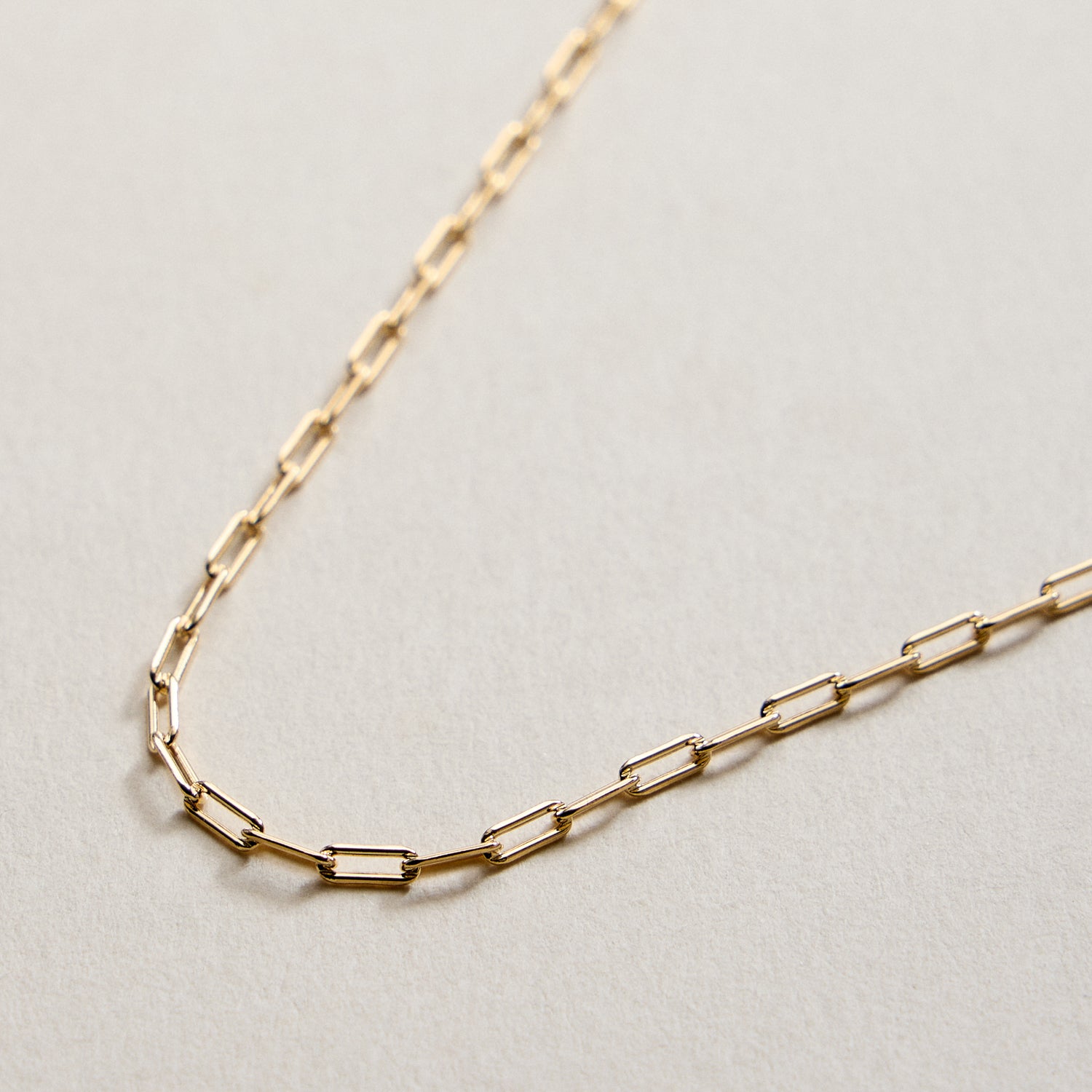 Gold Filled Paperclip Link Chain Necklace