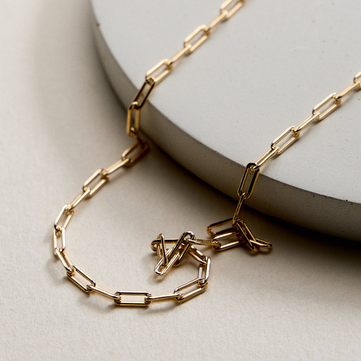 Gold Filled Paperclip Link Chain Necklace