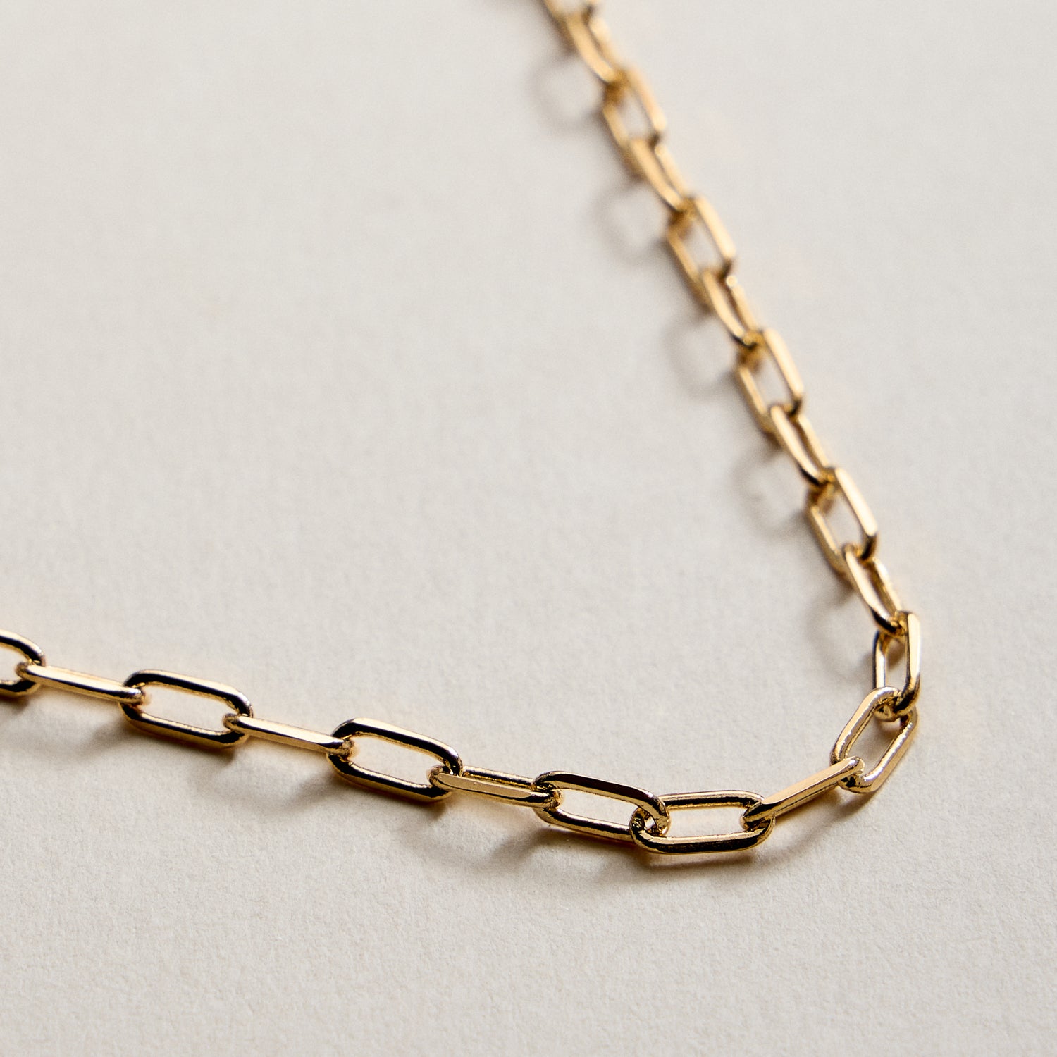 Gold Filled Paperclip Chain Necklace