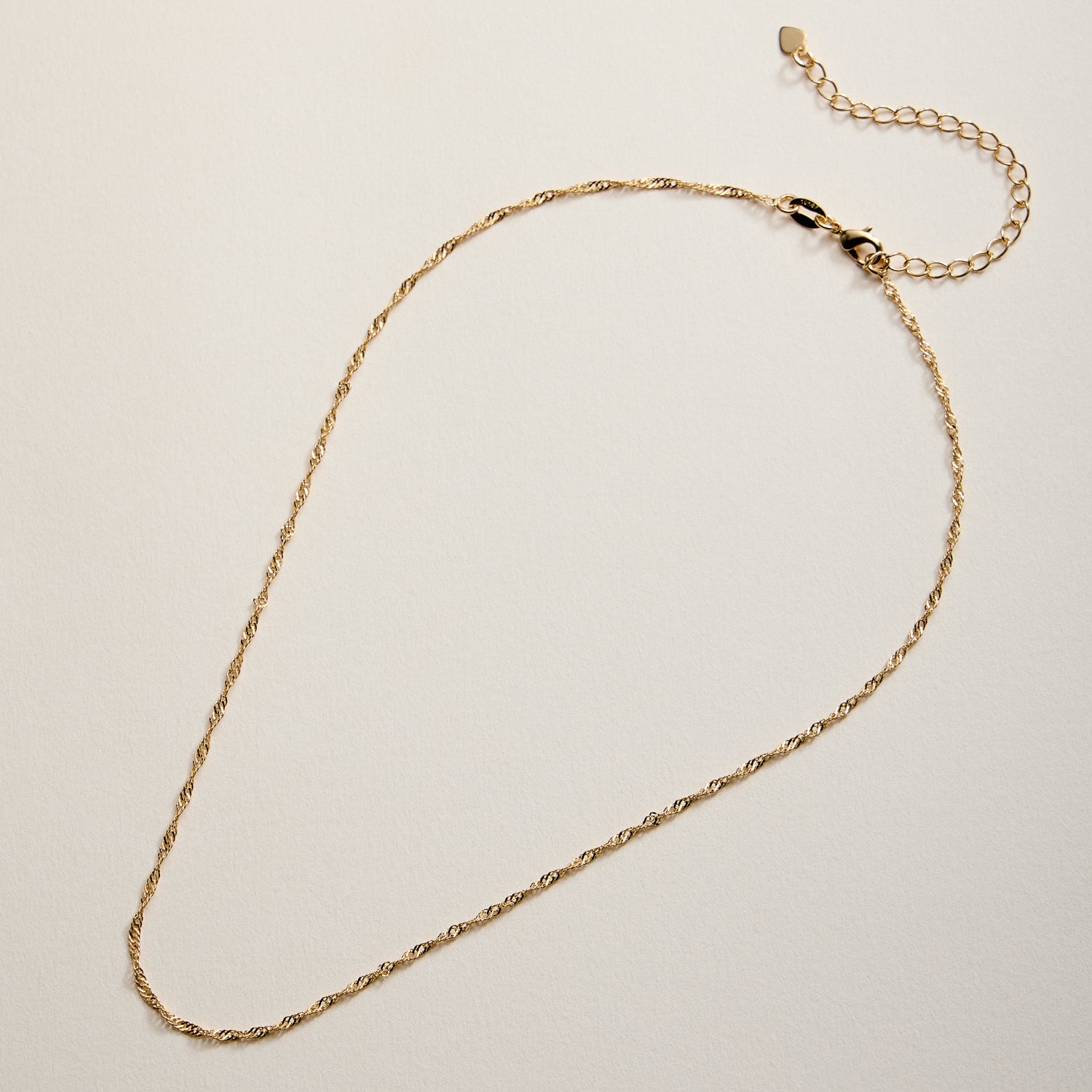Gold Filled Classic Twisted Chain Necklace