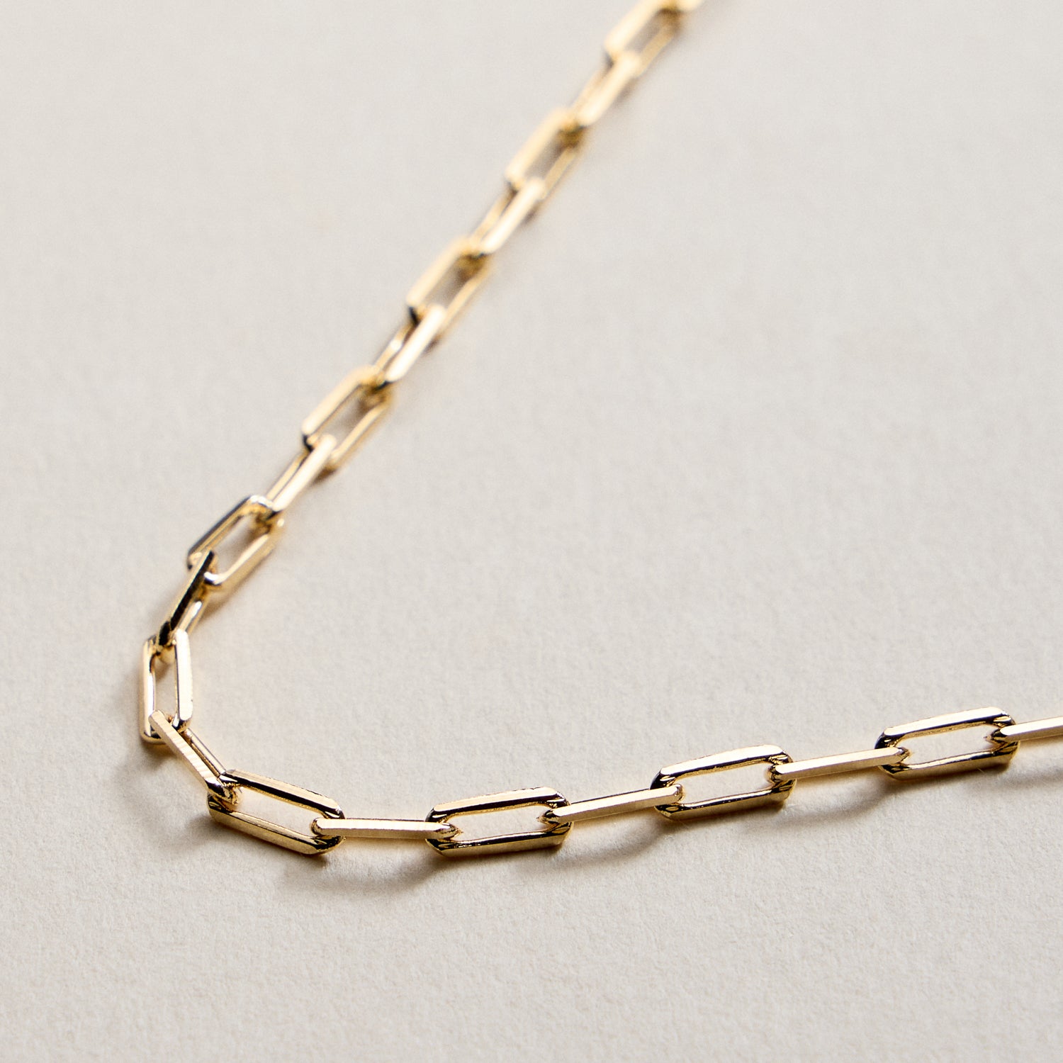 Gold Filled Paperclip Chain Necklace