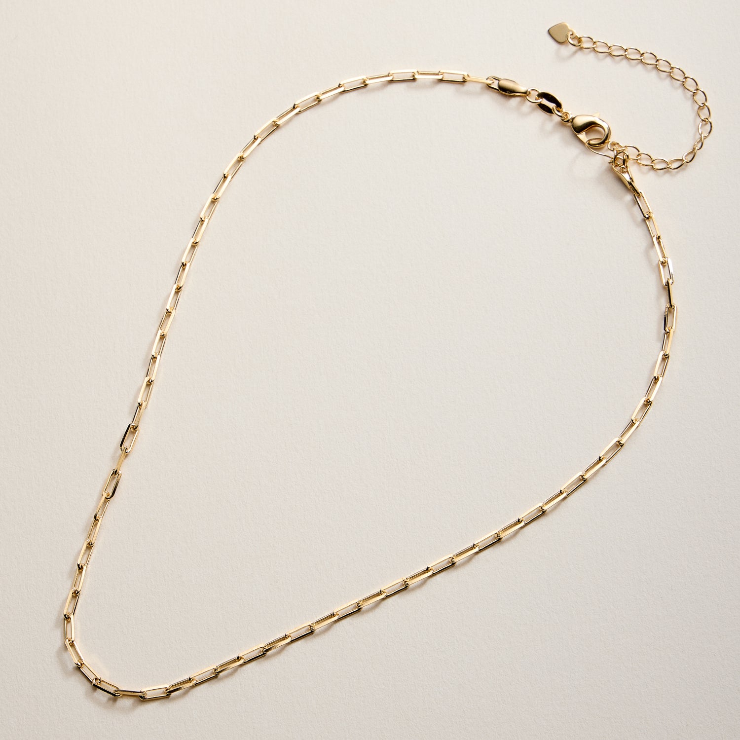 Gold Filled Paperclip Chain Necklace