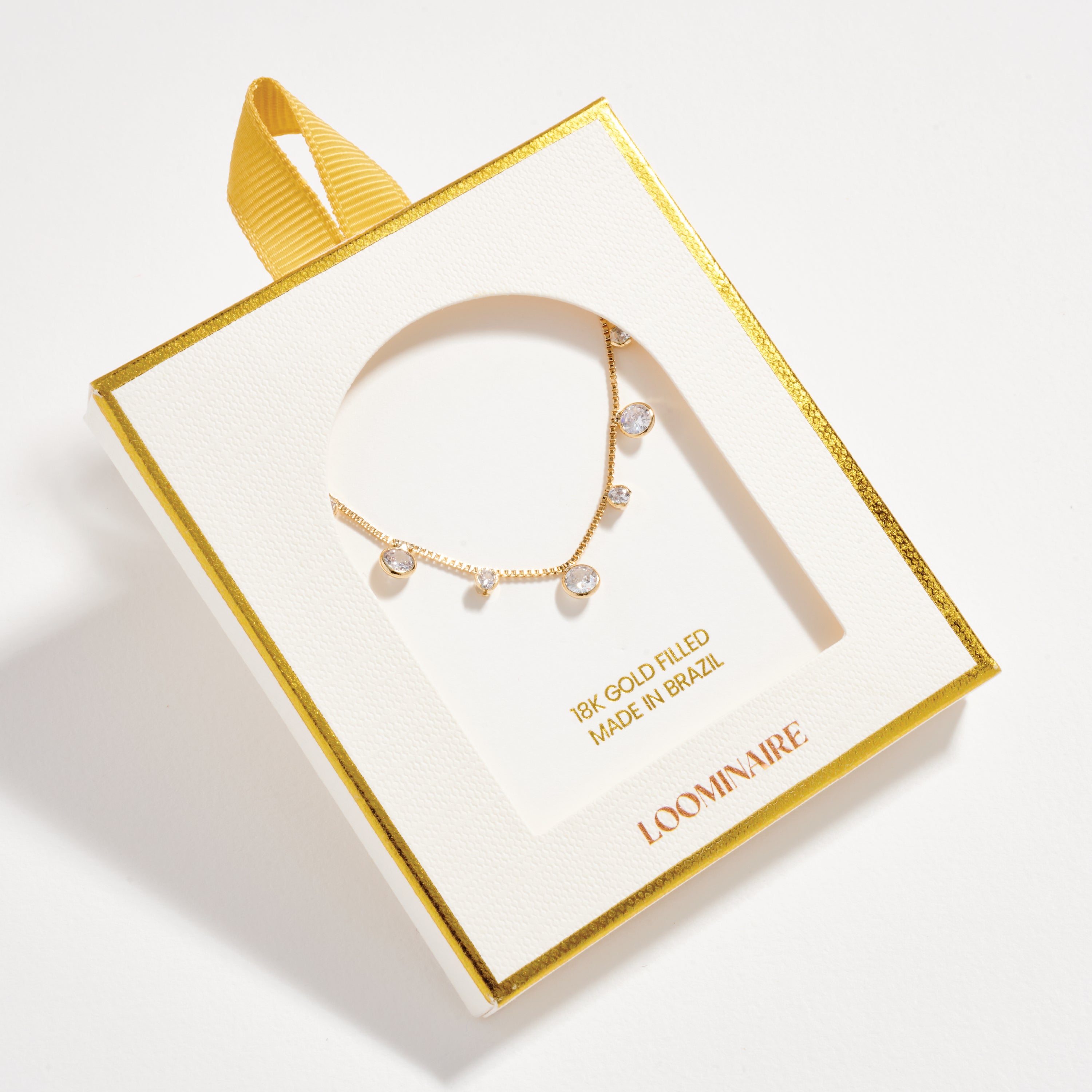 Gold Filled Minimalist Bezel Station Necklace
