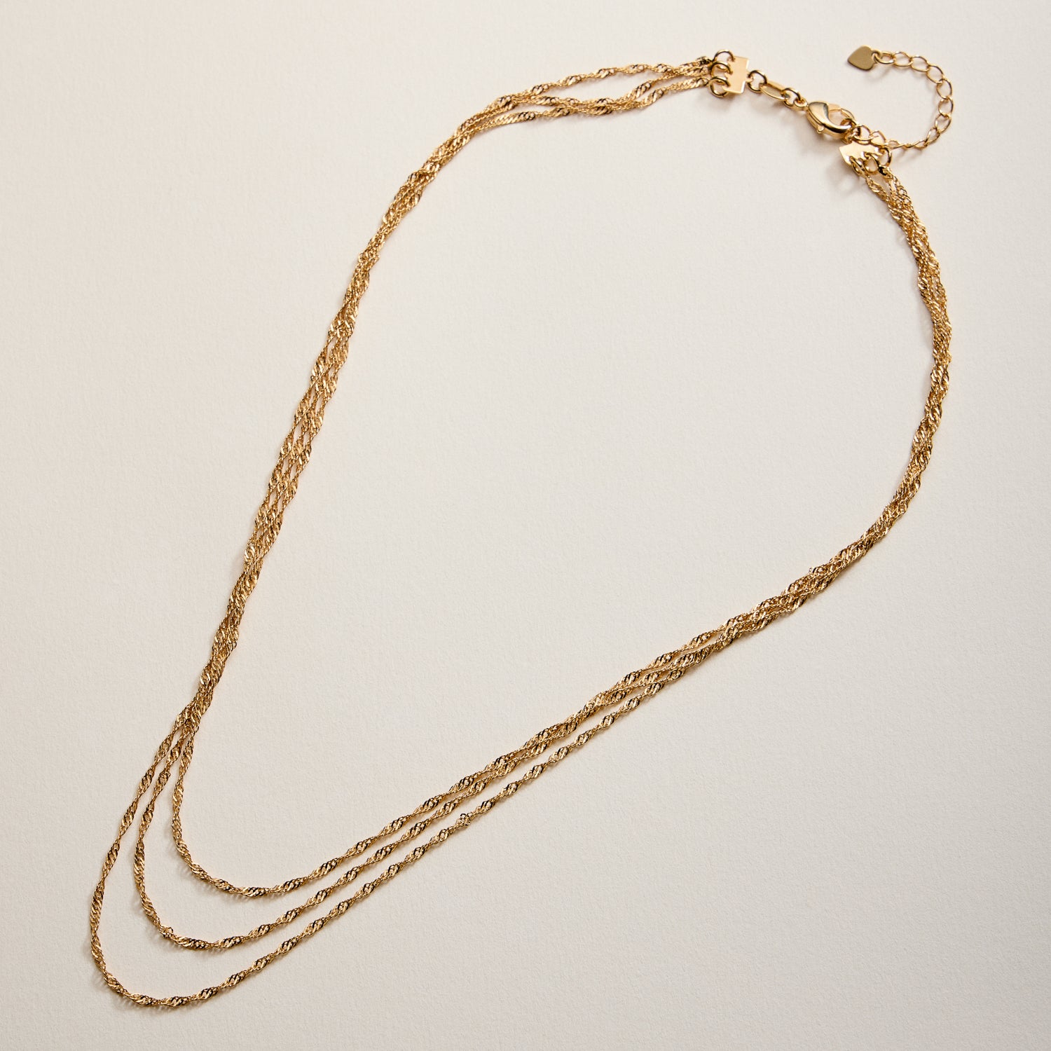Gold Filled Layered Rope Chain Necklace