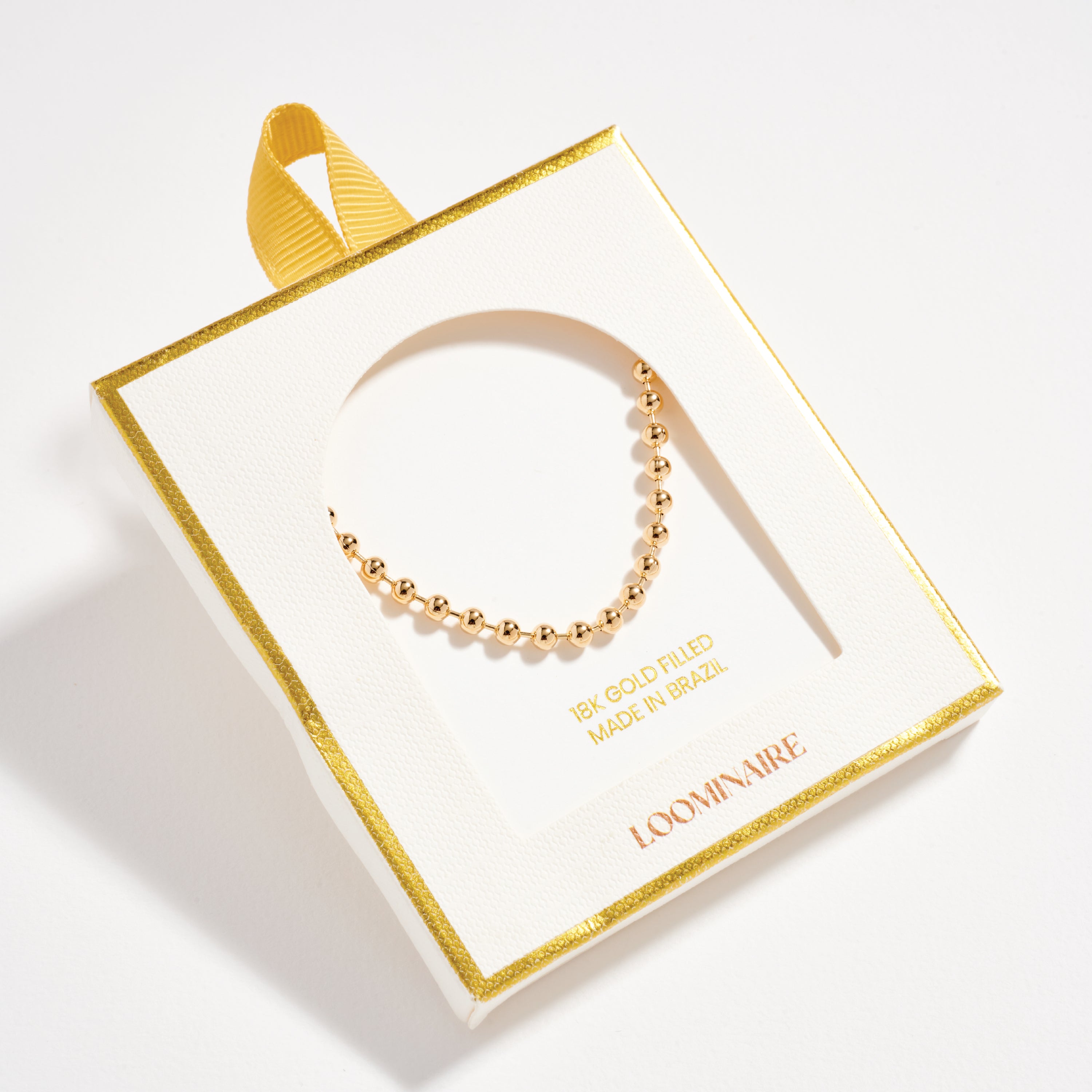 Gold Filled Bead Ball Chain Necklace