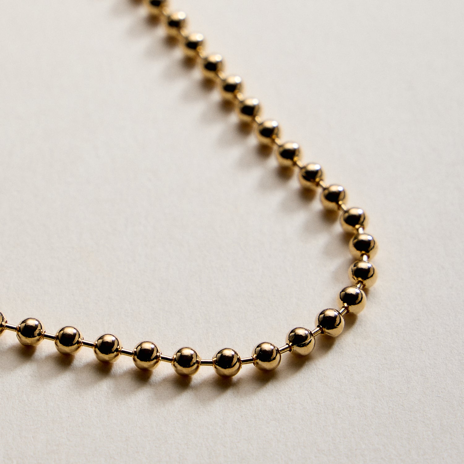 Gold Filled Bead Ball Chain Necklace