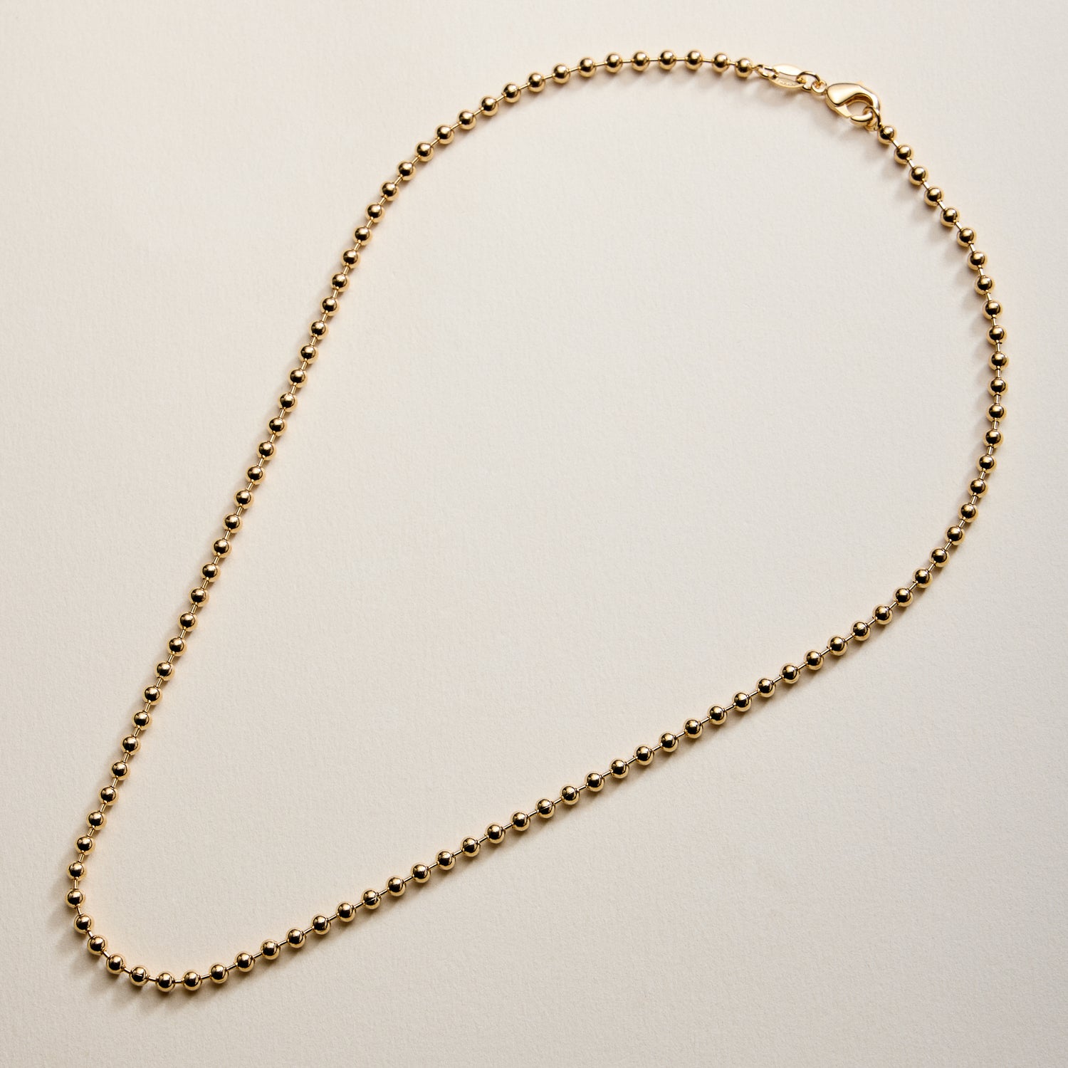 Gold Filled Bead Ball Chain Necklace