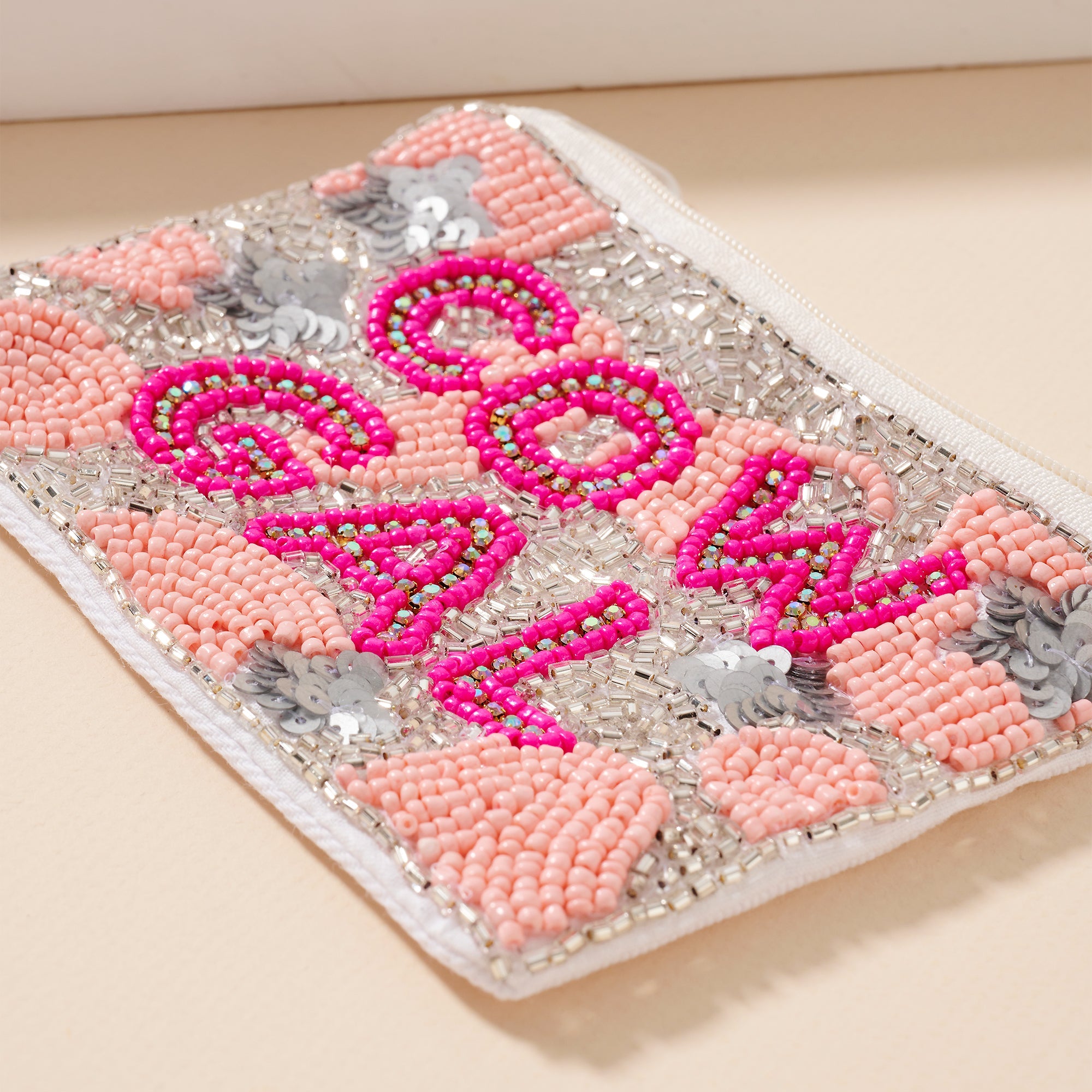 Western Cowgirl Beaded Coin Pouch