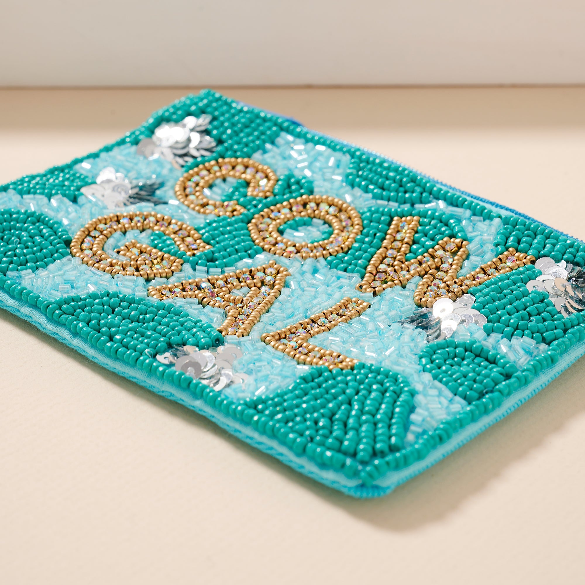 Western Cowgirl Beaded Coin Pouch