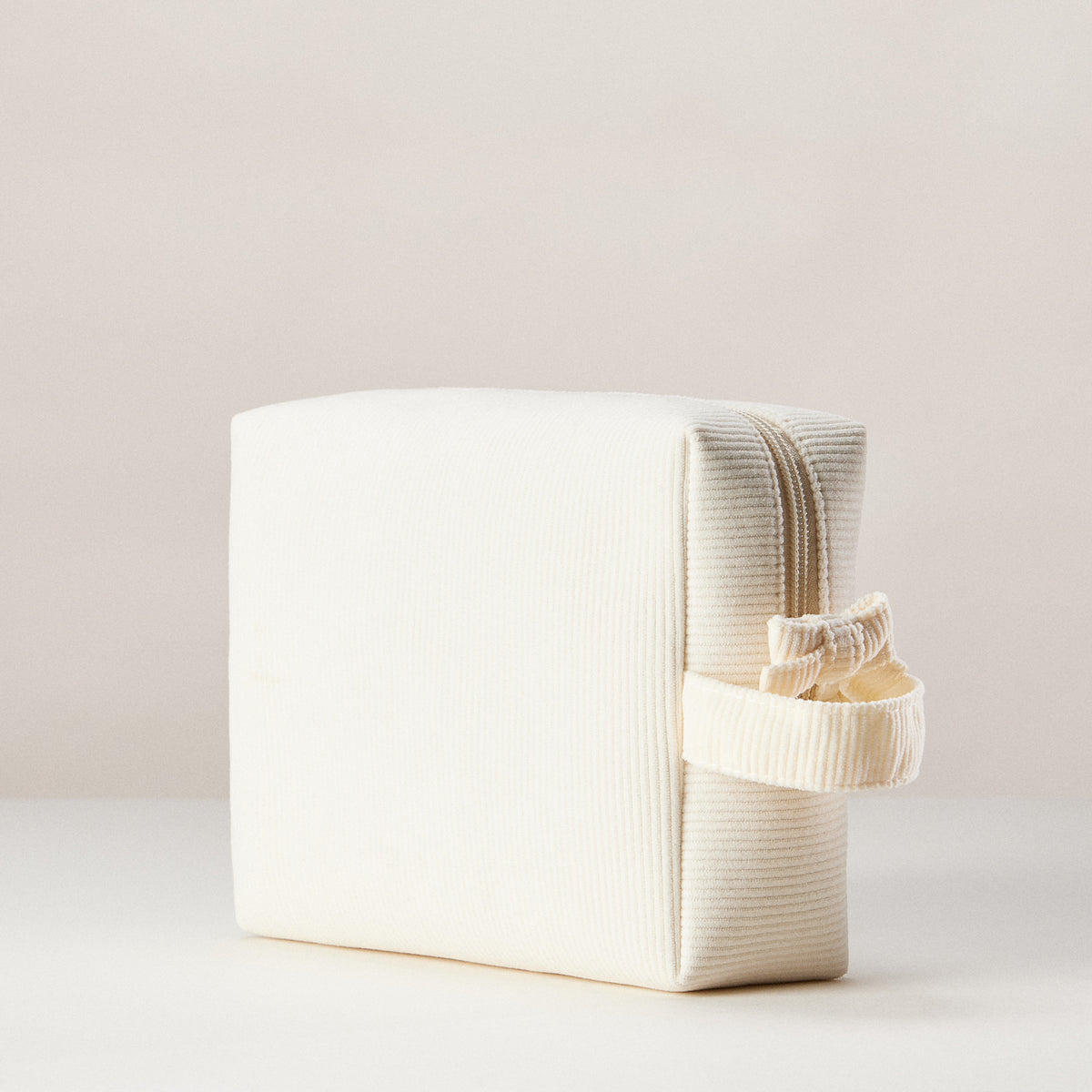 Corduroy Makeup Bag | Soft Travel Cosmetic Pouch