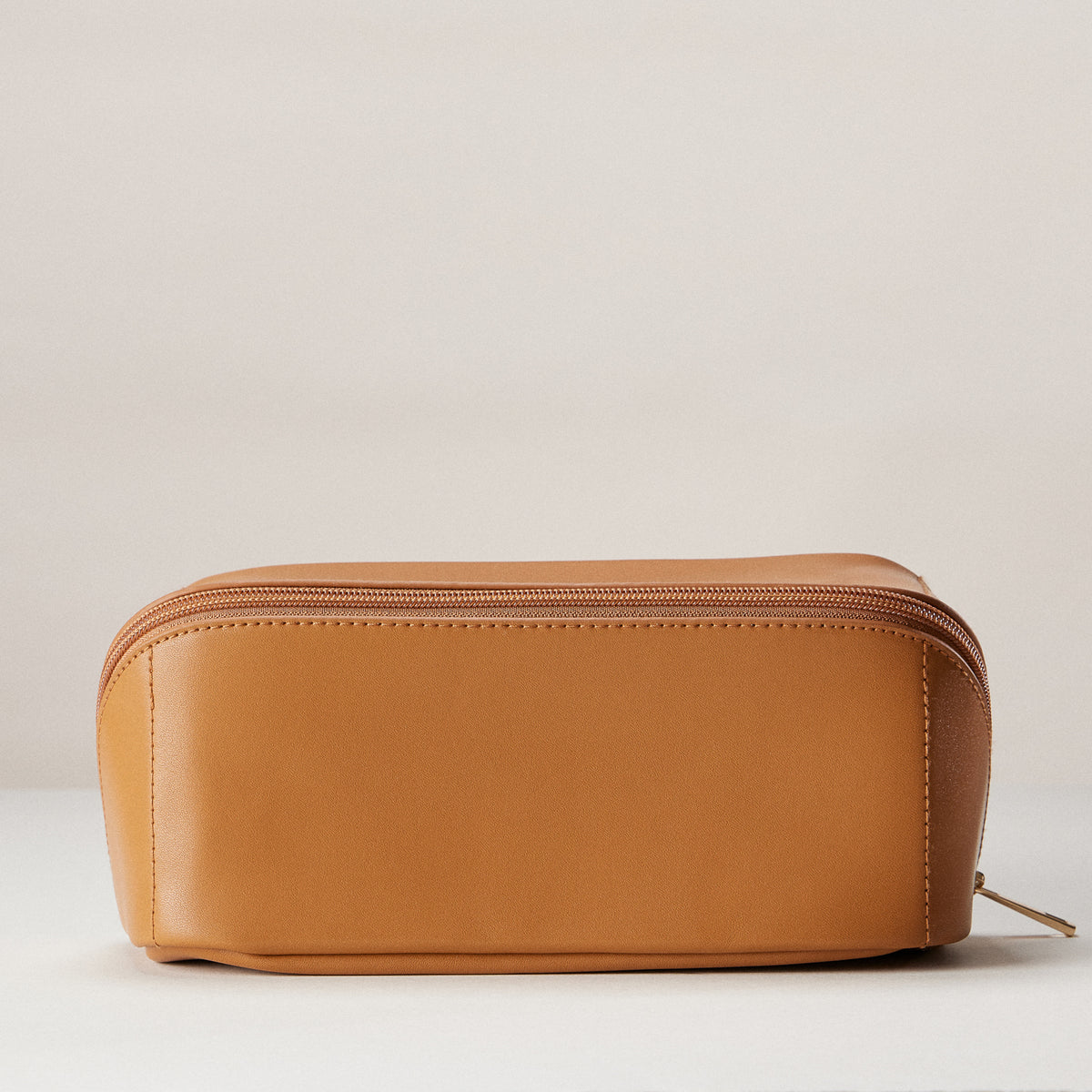 PU Leather Lay-Flat Makeup Bag | Travel Cosmetic Organizer