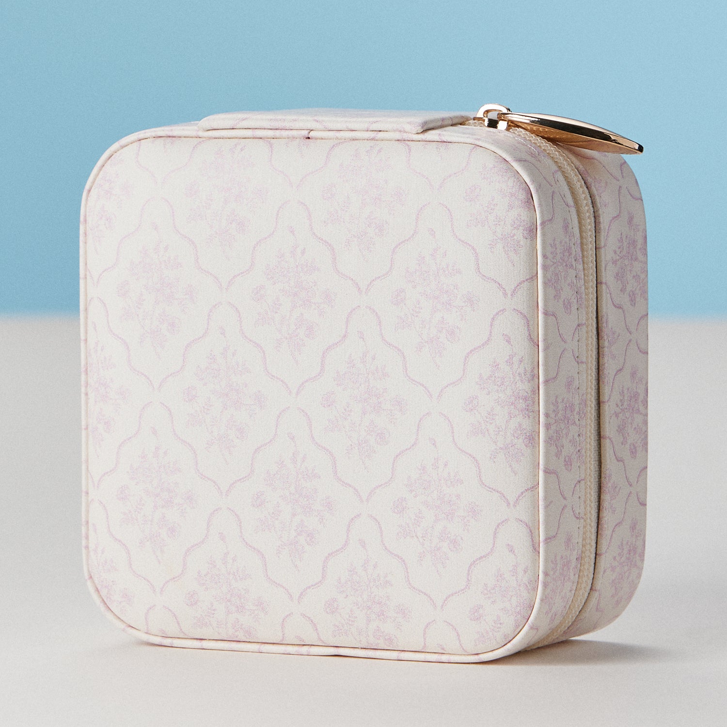 Faux Leather Novelty Print Travel Jewelry Box