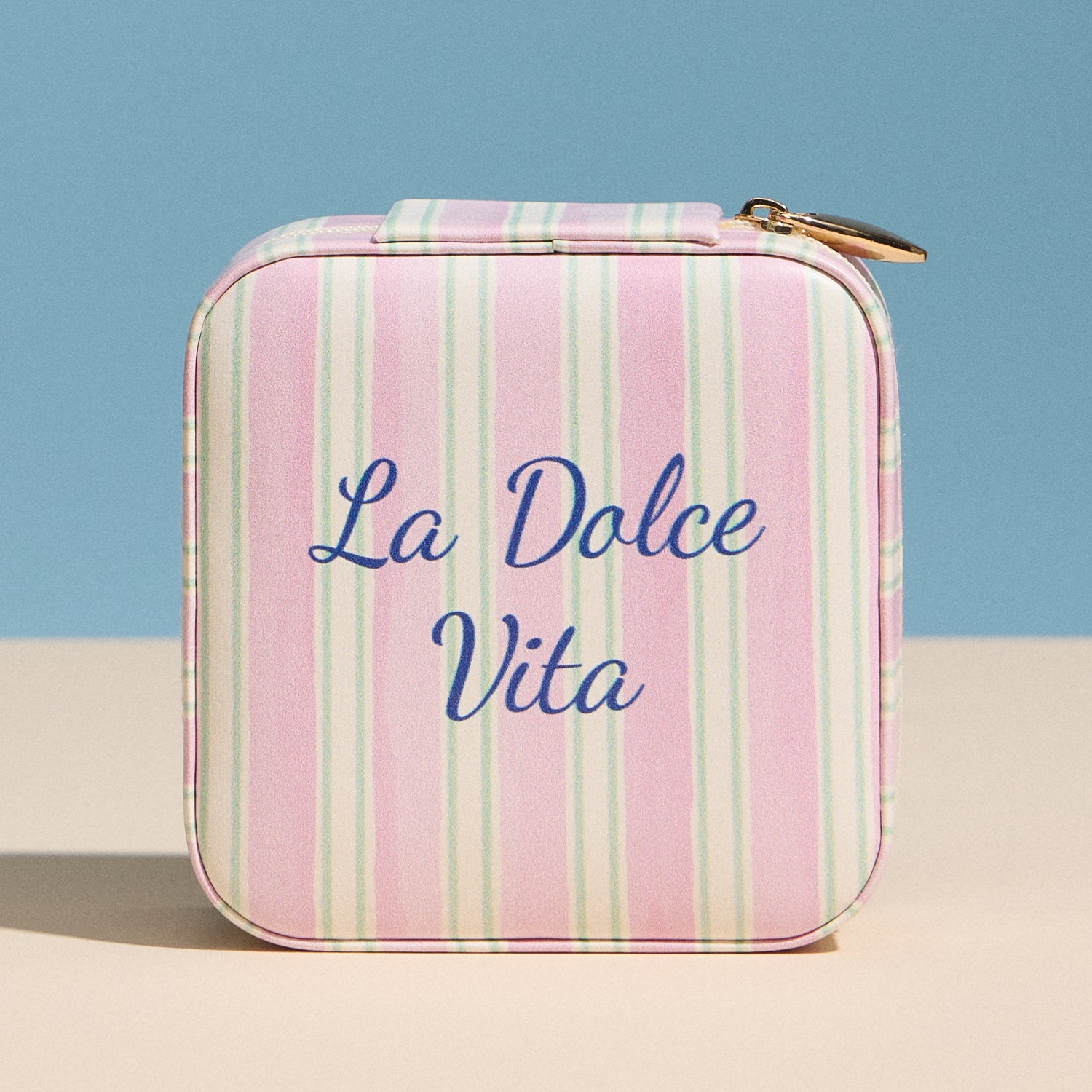 La Dolce Vita Travel Jewelry Box - Dusty Pink