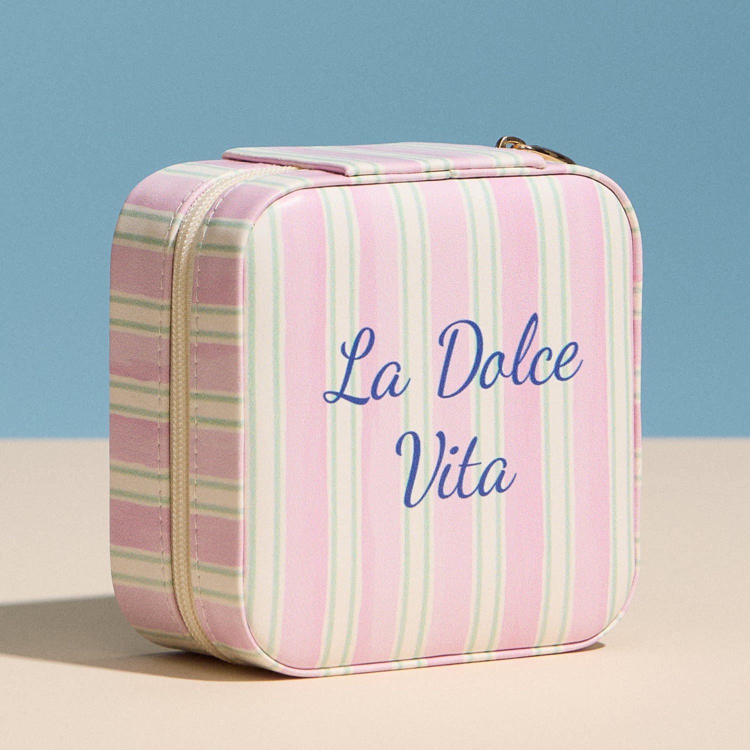 La Dolce Vita Travel Jewelry Box - Dusty Pink - Frem
