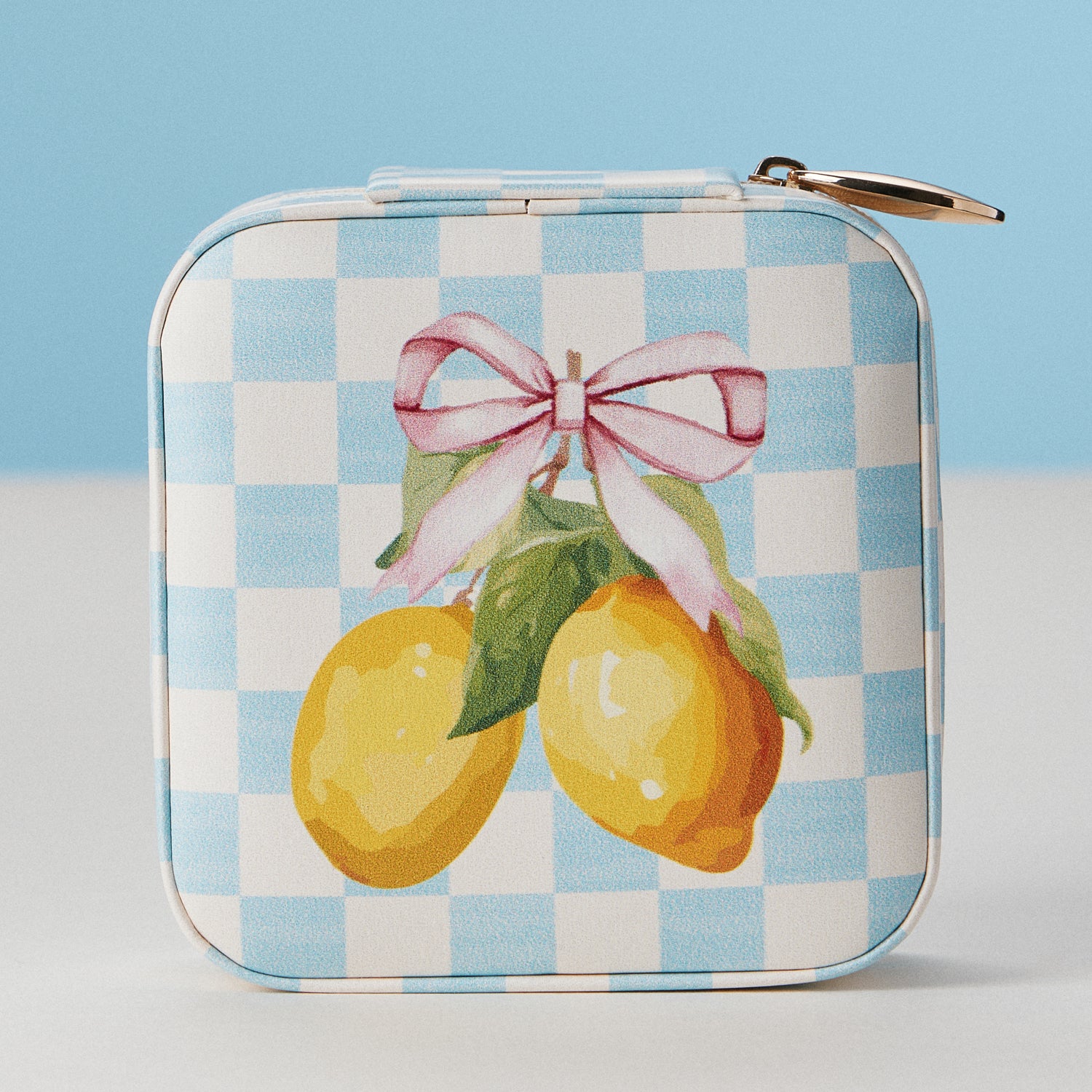 Faux Leather Novelty Print Travel Jewelry Box