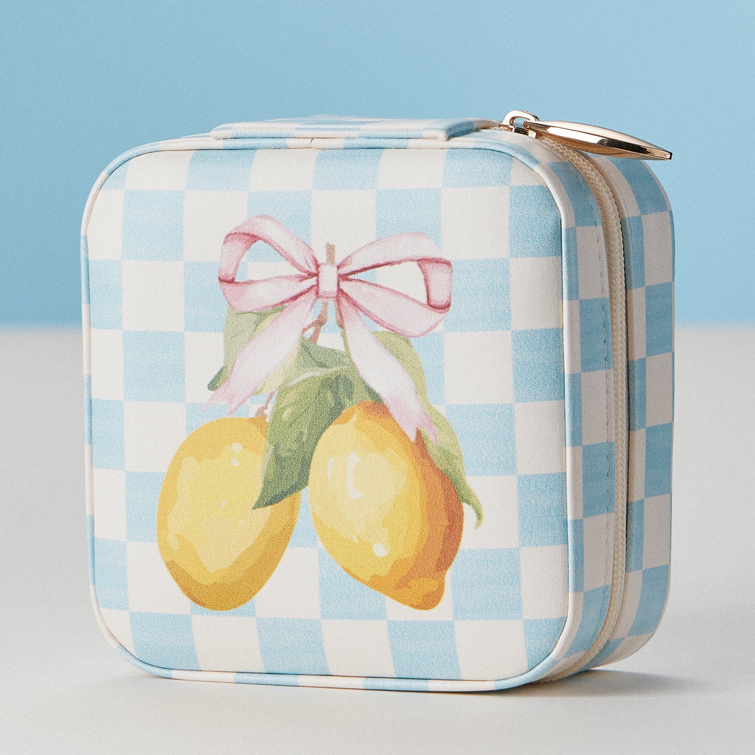 Faux Leather Novelty Print Travel Jewelry Box