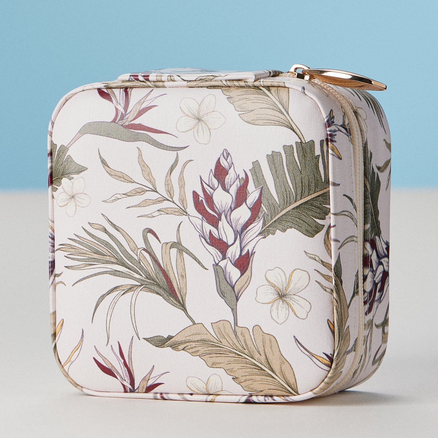 Faux Leather Novelty Print Travel Jewelry Box
