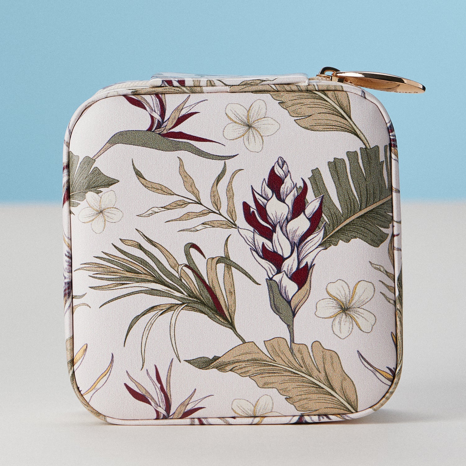 Faux Leather Novelty Print Travel Jewelry Box