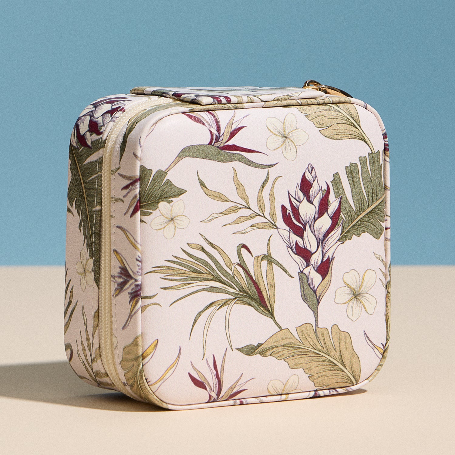 Botanical Floral Travel Jewelry Box - Frem