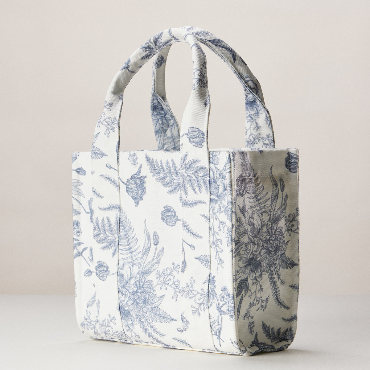 Floral Canvas Mini Tote | Everyday Carryall Bag