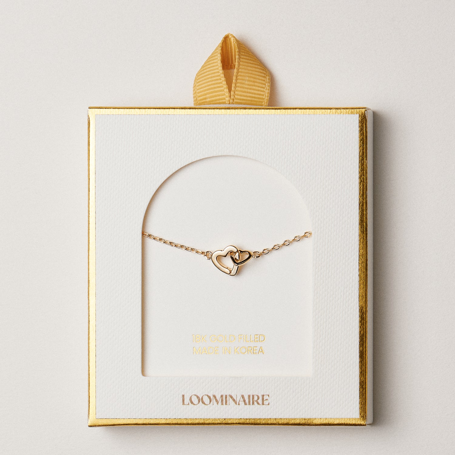 Gold Filled Interlocking Heart Bracelet