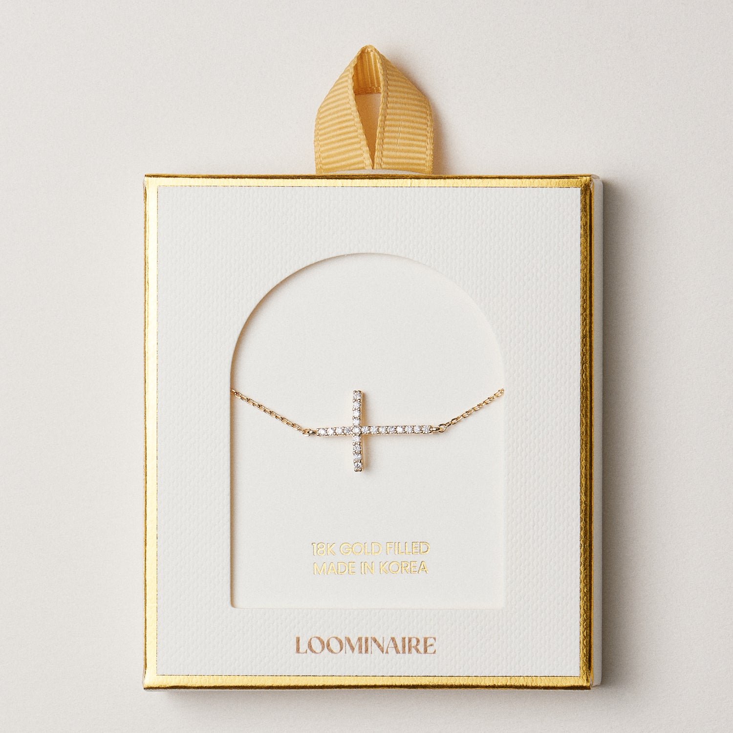 Gold Filled CZ Cross Bracelet