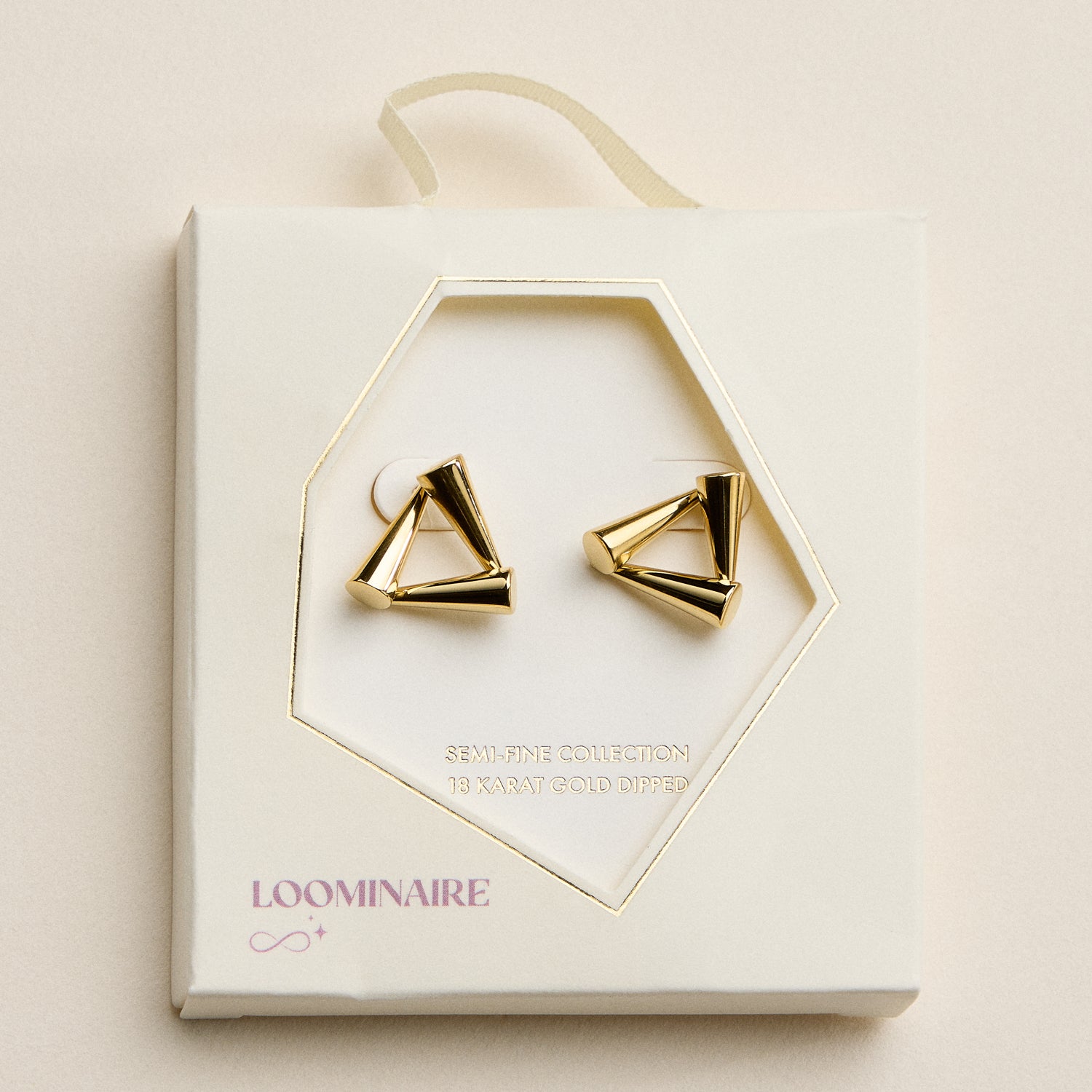 Stainless Steel Geometric Triangle Stud Earrings – Modern Minimal Design
