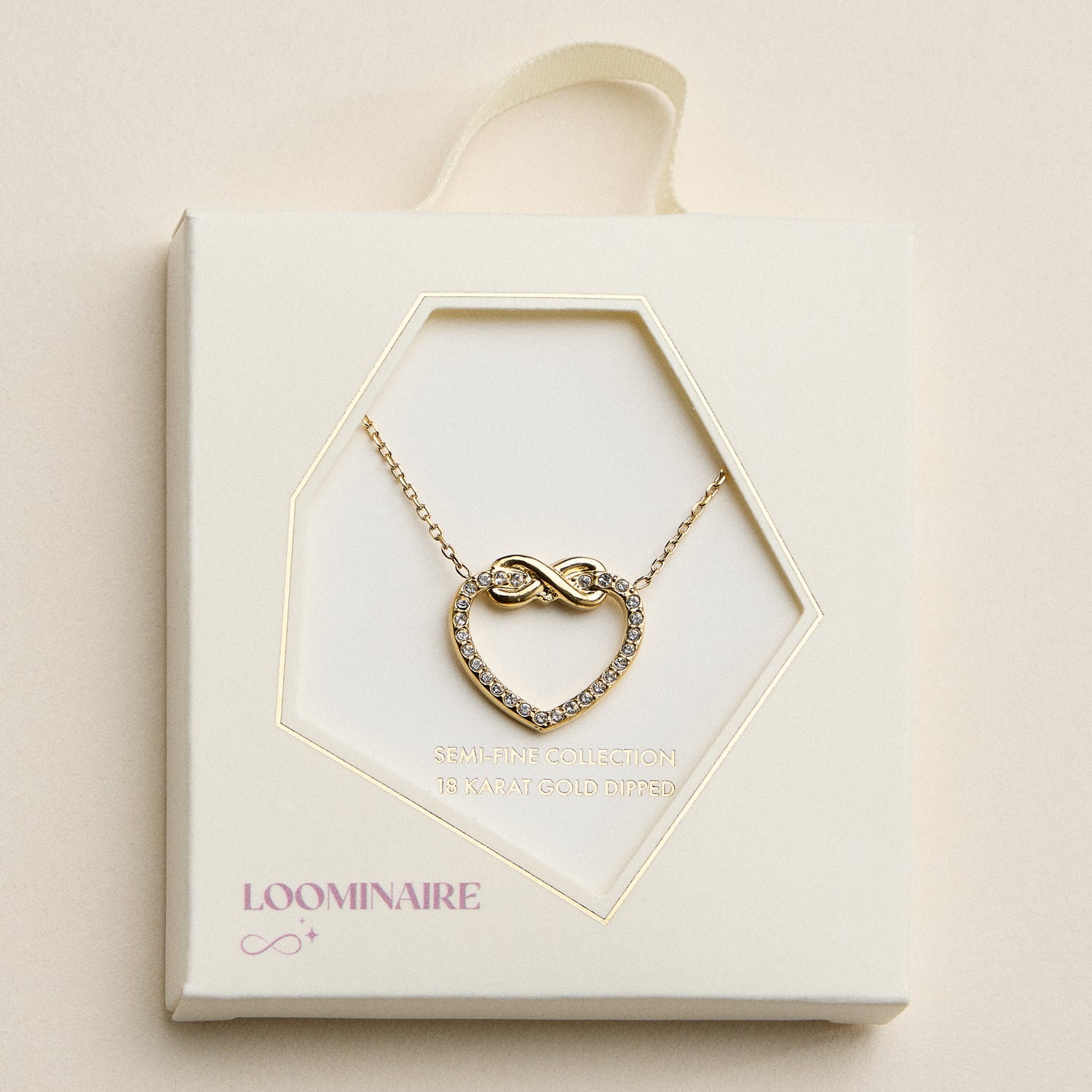 Stainless Steel Pave Heart Pendant Necklace