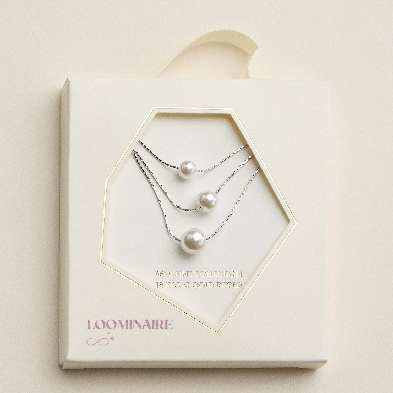 Stainless Steel Pearl Station Necklace