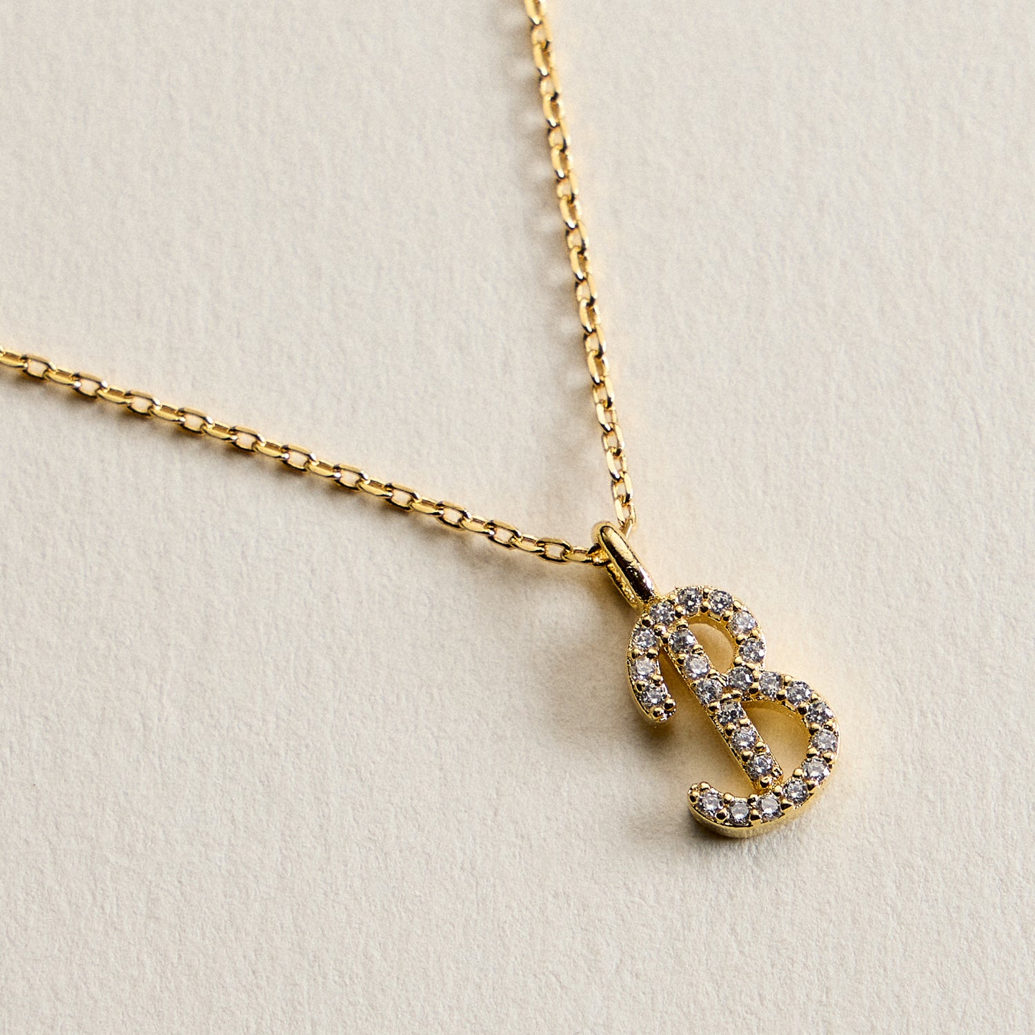 18K Gold Filled Pave Initial Pendant Necklace | Made in Korea Dainty Studs