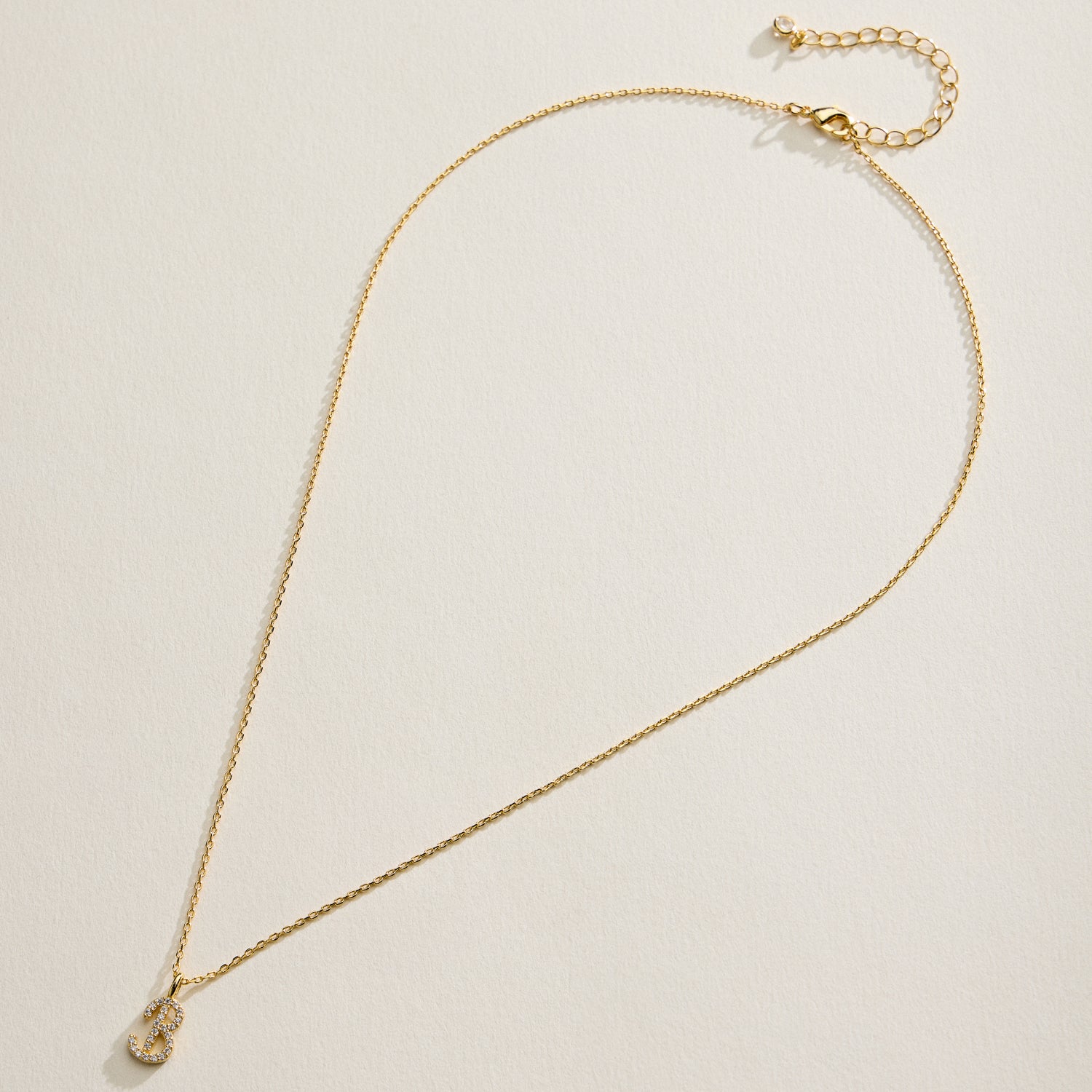 18K Gold Filled Pave Initial Pendant Necklace | Made in Korea Dainty Studs
