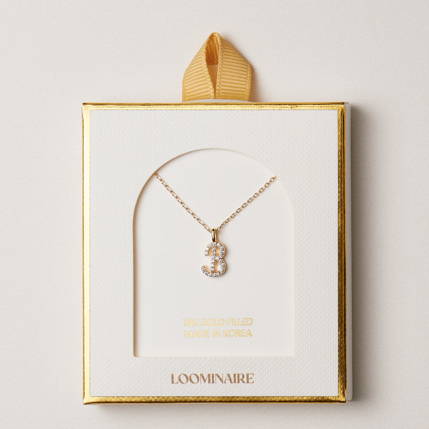 18K Gold Filled Pave Initial Pendant Necklace | Made in Korea Dainty Studs