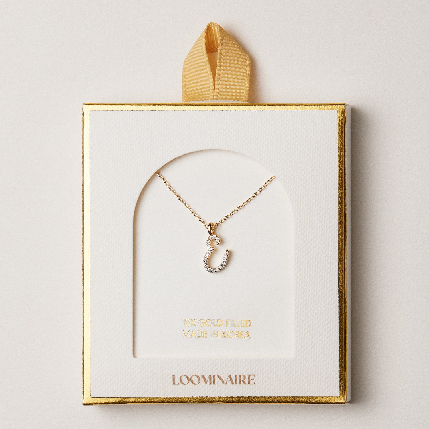 18K Gold Filled Pave Initial Pendant Necklace | Made in Korea Dainty Studs