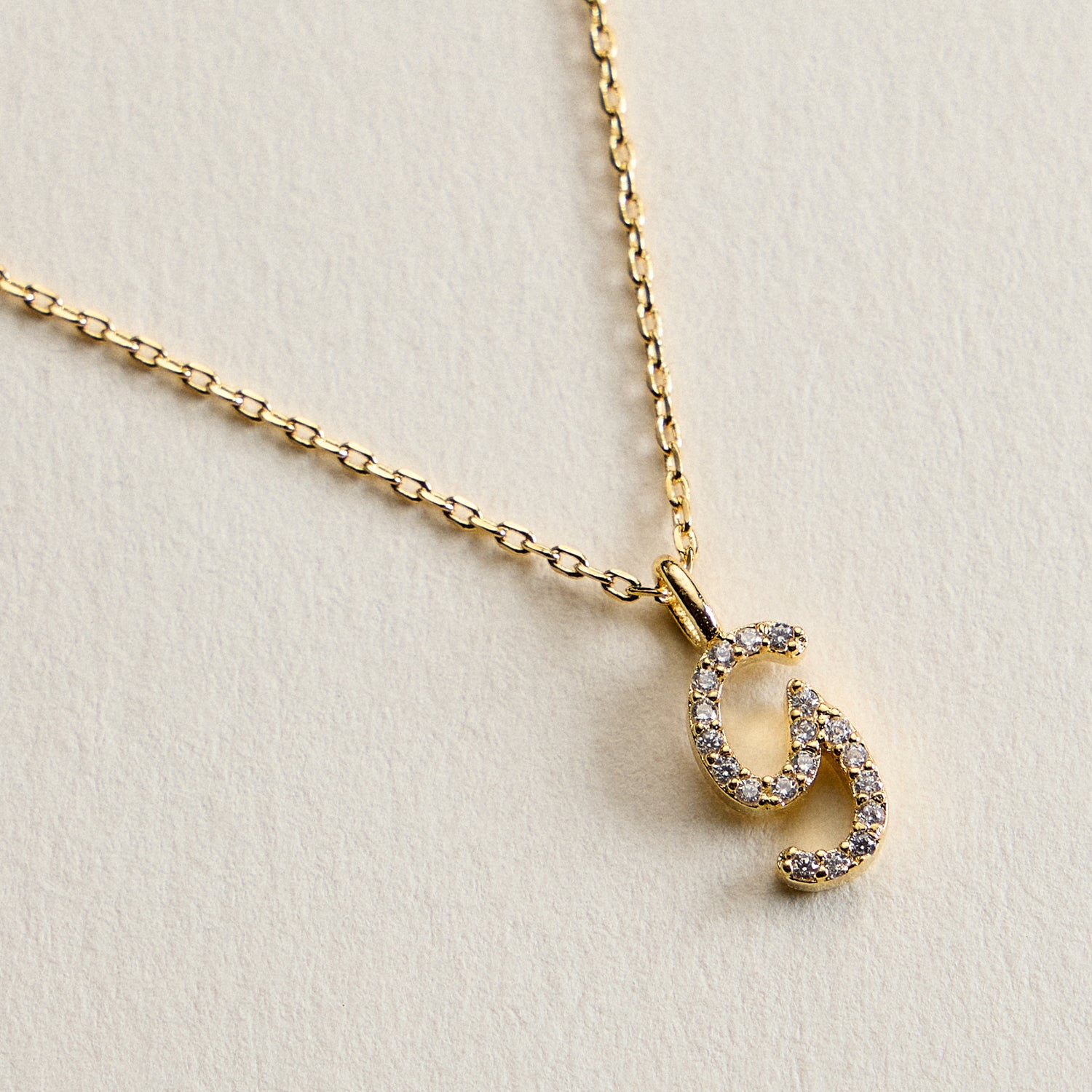 18K Gold Filled Pave Initial Pendant Necklace | Made in Korea Dainty Studs