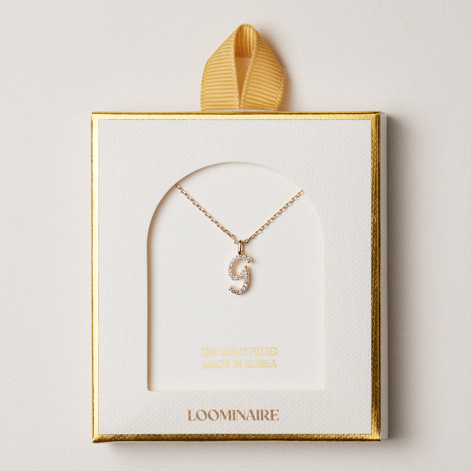 18K Gold Filled Pave Initial Pendant Necklace | Made in Korea Dainty Studs